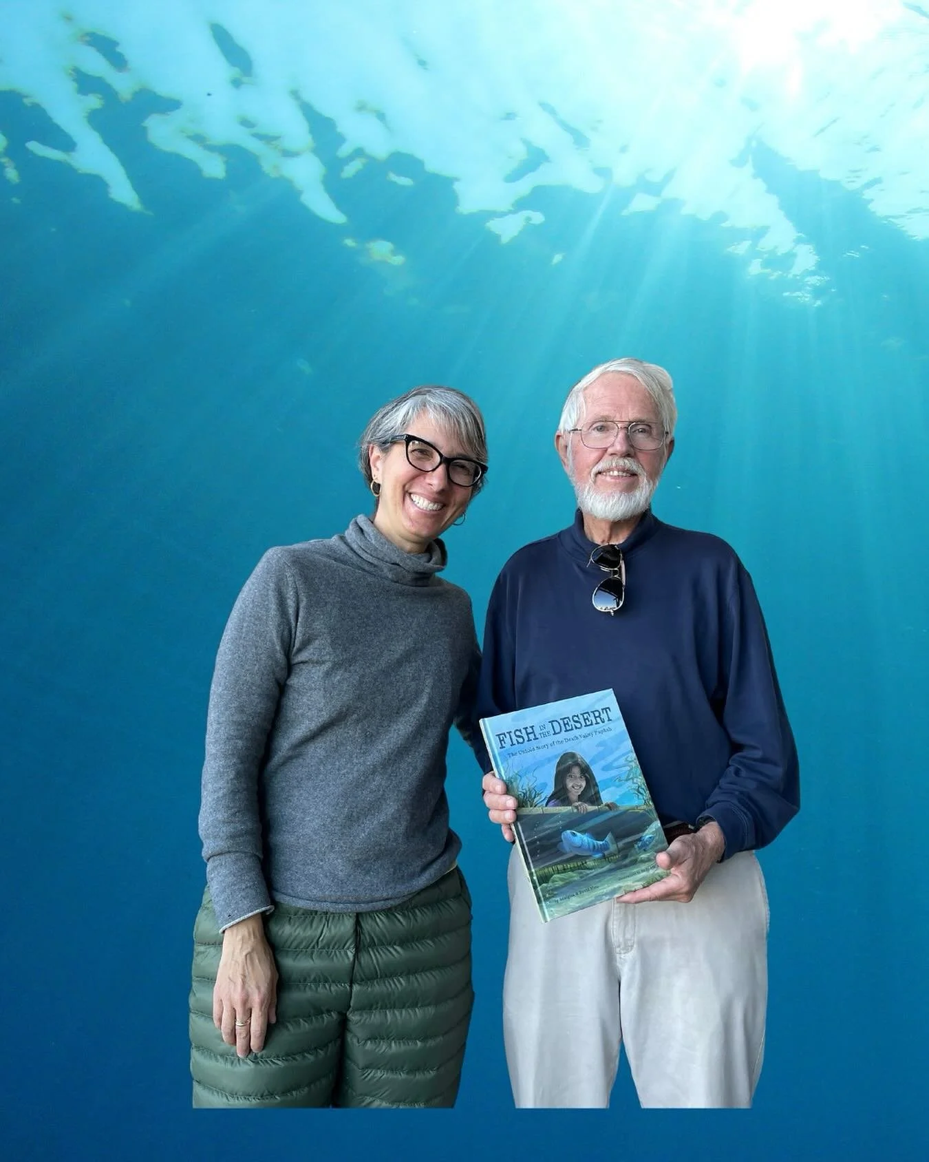 Dr. Stan Hillyard @stanhillyard has spent years diving into the tight, shimmering world of Devils Hole to help count one of the rarest fish on the planet, the Devils Hole pupfish. I met him outside of REI, and what a fun, unexpected moment that was. 