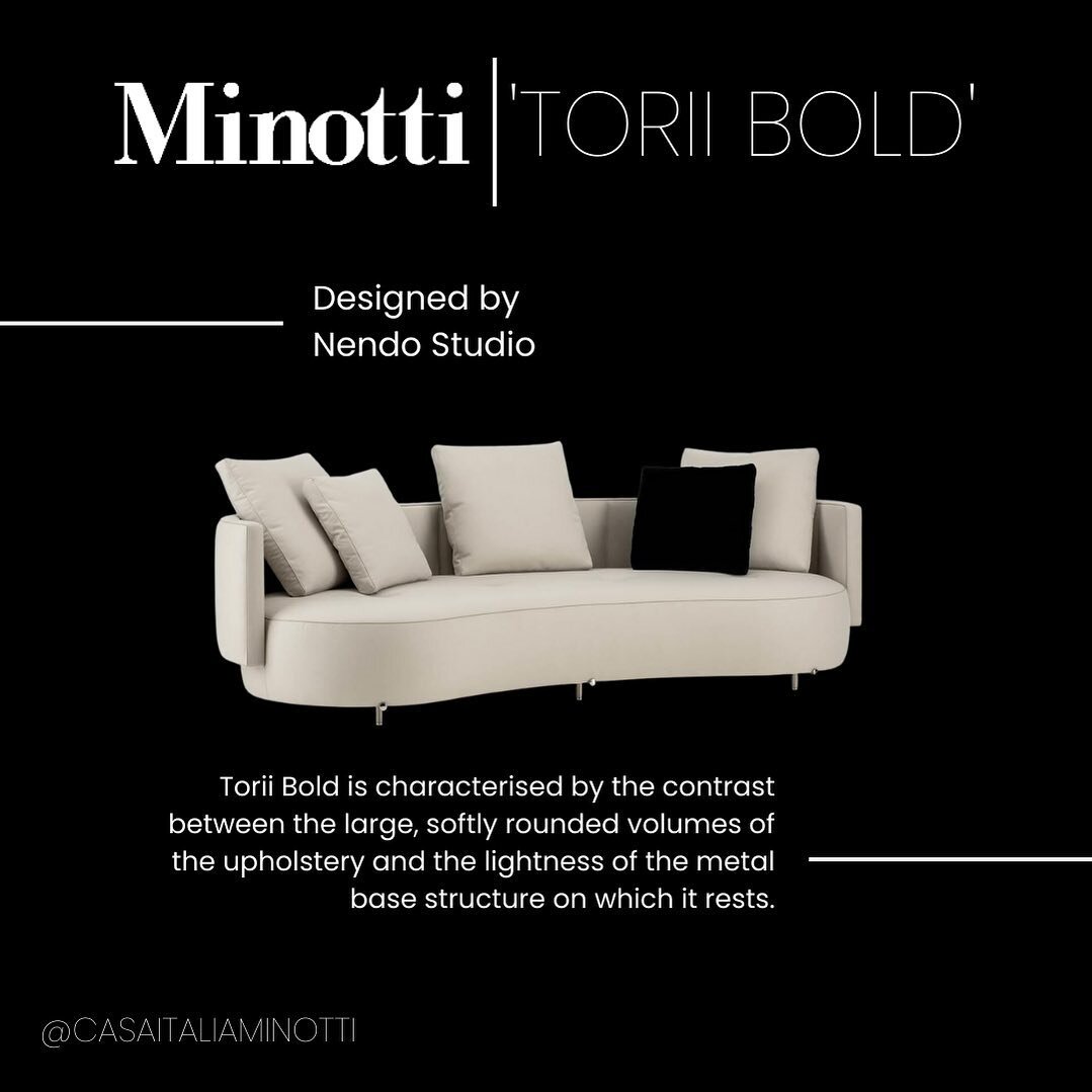Introducing the epitome of modern elegance: the Minotti 'Torii Bold' couch. ✨

Its sleek lines and luxurious upholstery make a striking statement in any space. Get ready to elevate your home with this timeless masterpiece. #Minotti #ToriiBold #Luxury