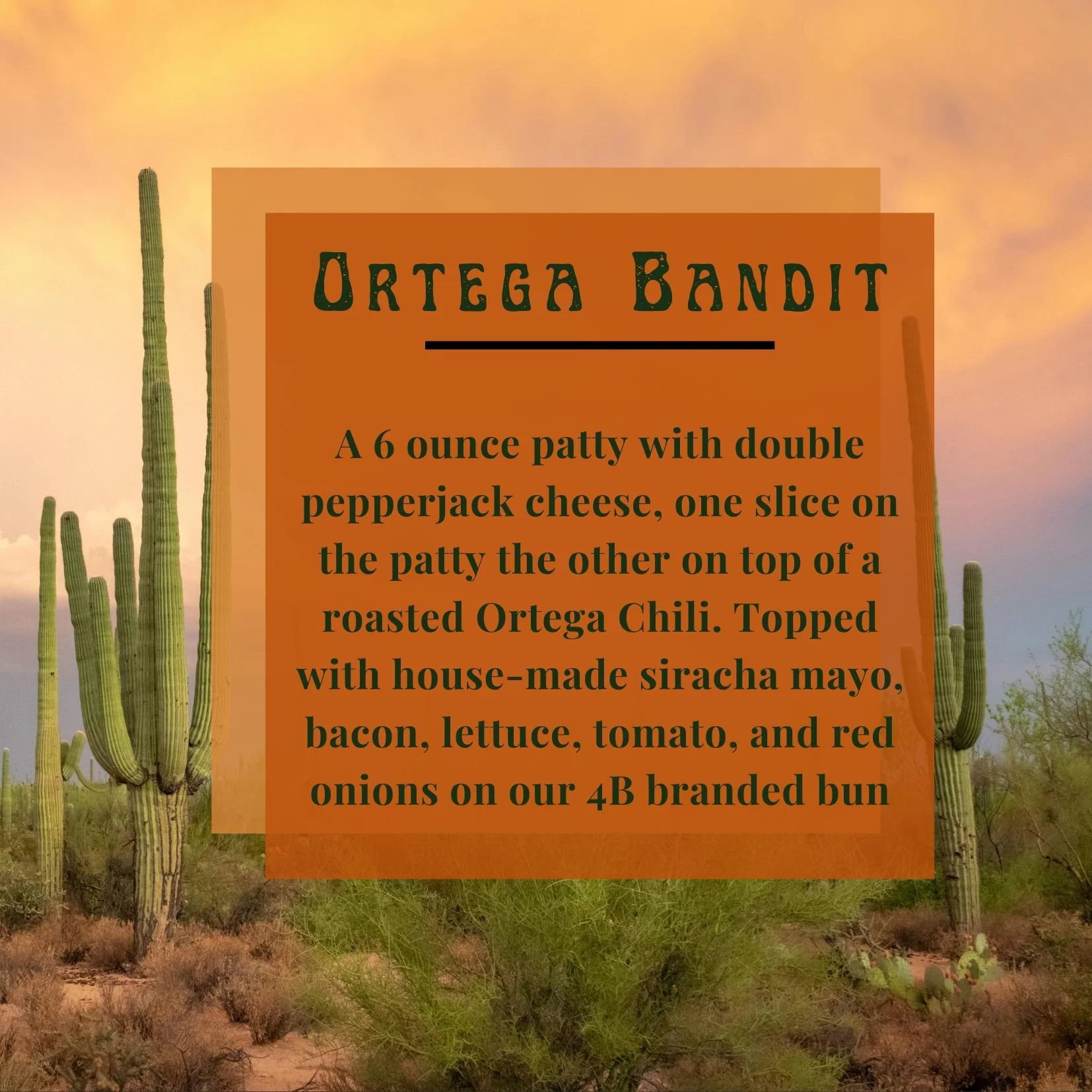 NOW WANTED: The Ortega Bandit

Come join the posse on the look out for the Ortega Bandit. Stop by and grab our brand new special, available now!

The Ranch Hand Food Truck - Local - Real Beef - Real Ranchers - Premium Burgers

#newburger #burger #bes