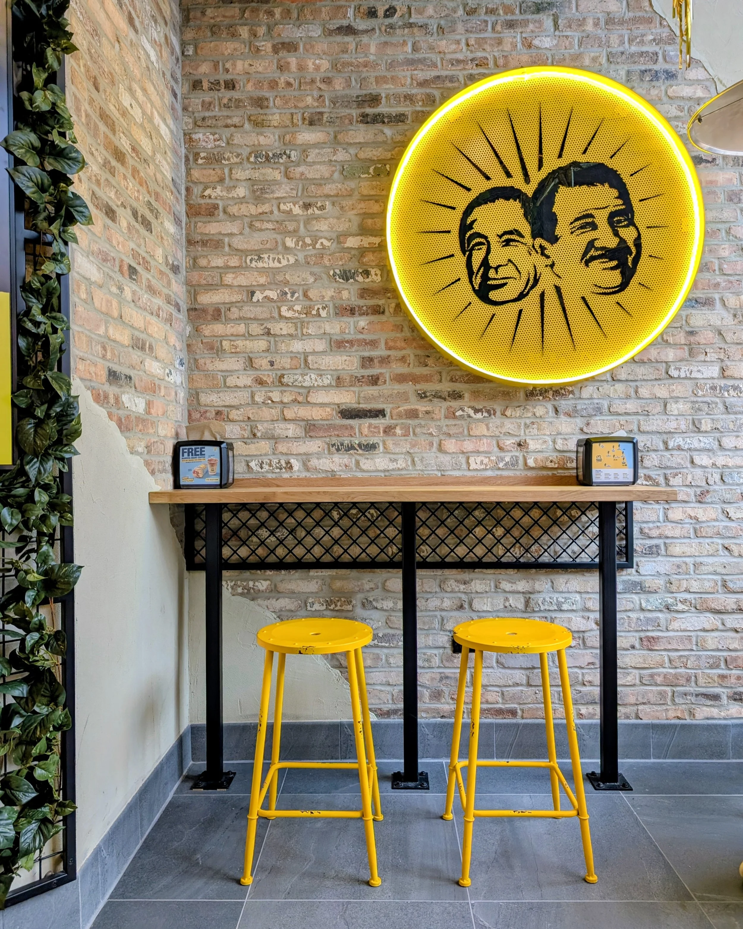 Mesh furniture detail, custom fabricated for GYG Bucktown by Vero Design + Build