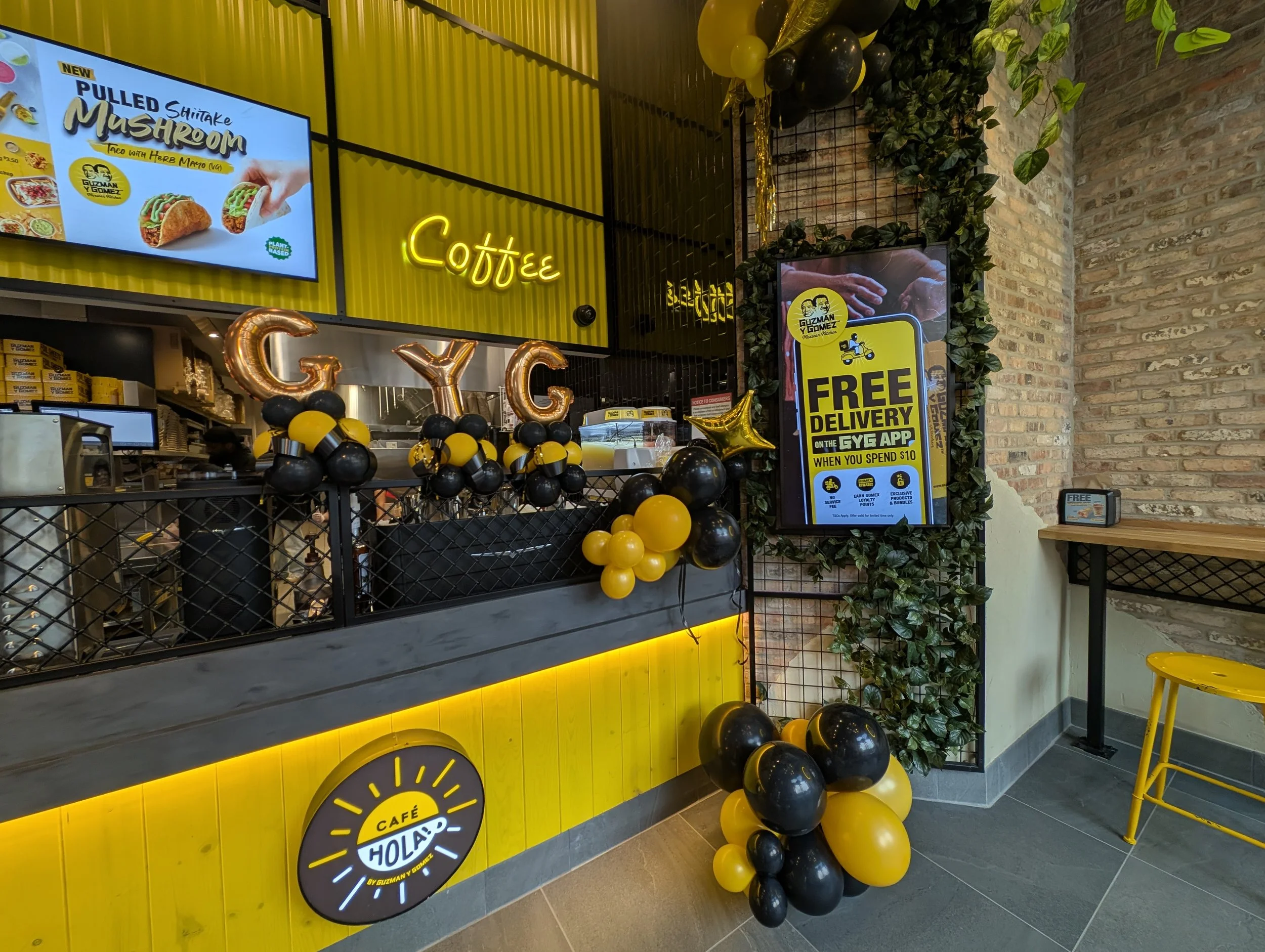 The front of house counter and POS at GYG Bucktown, fabricated by Vero