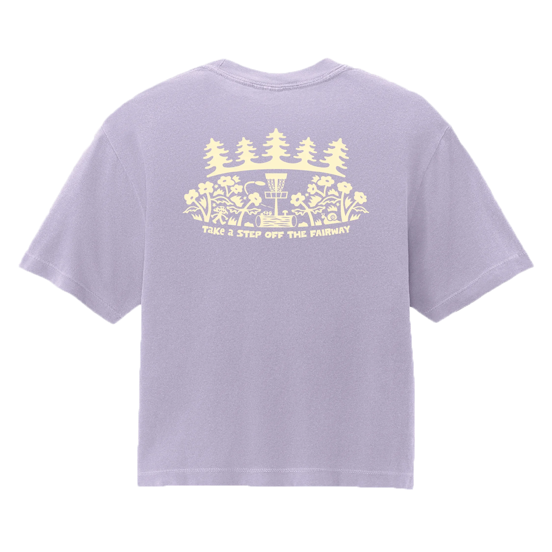 Mushroom Guy - Women Fit Cropped Disc Golf Shirt - Daily Grind Disc Golf