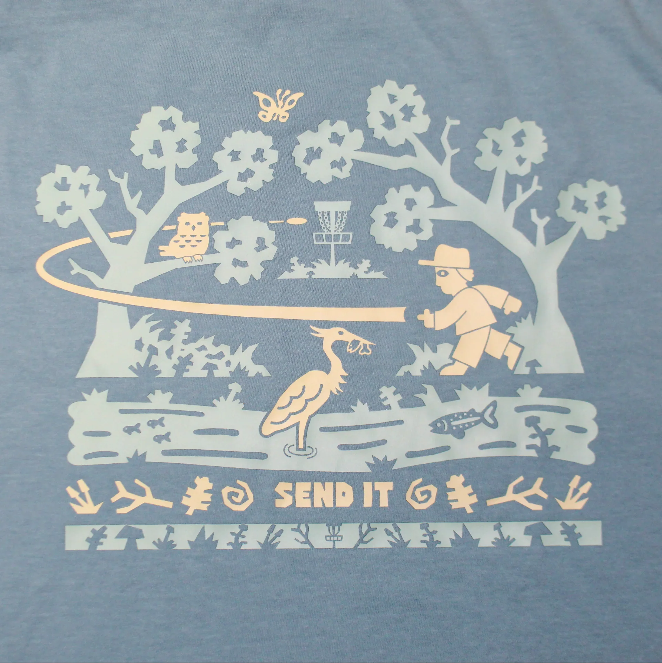 Send It - Women Fit Cropped Disc Golf Shirt - Daily Grind Disc Golf