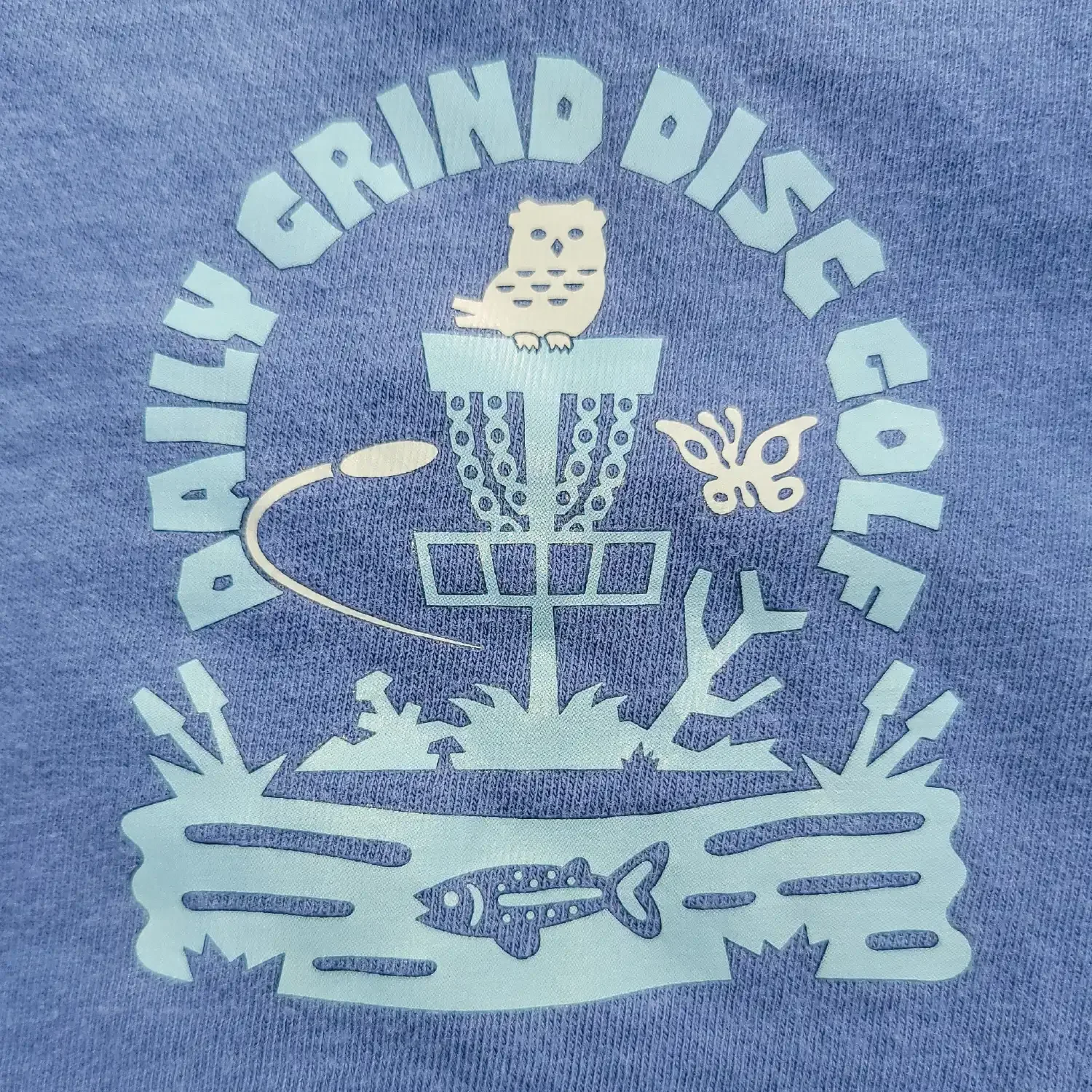 Send It Disc Golf Shirt - Blue Jean - Daily Grind Disc Golf