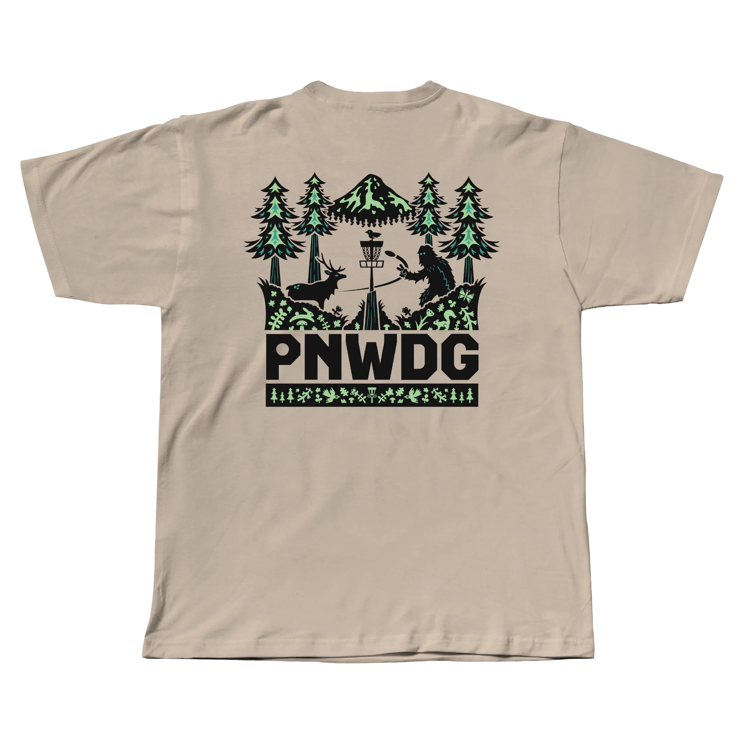 PNWDG Disc Golf Shirt - Sand - Daily Grind Disc Golf