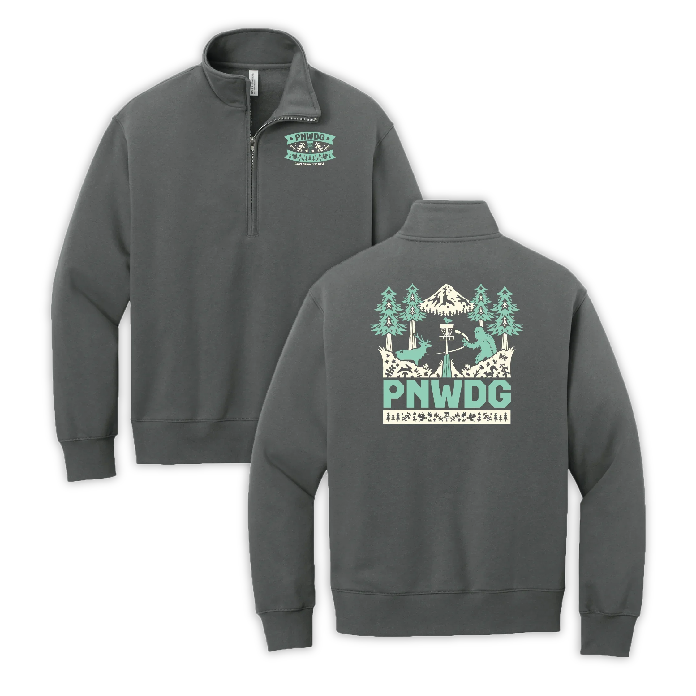 PNWDG - Disc Golf Quarter-Zip - Daily Grind Disc Golf