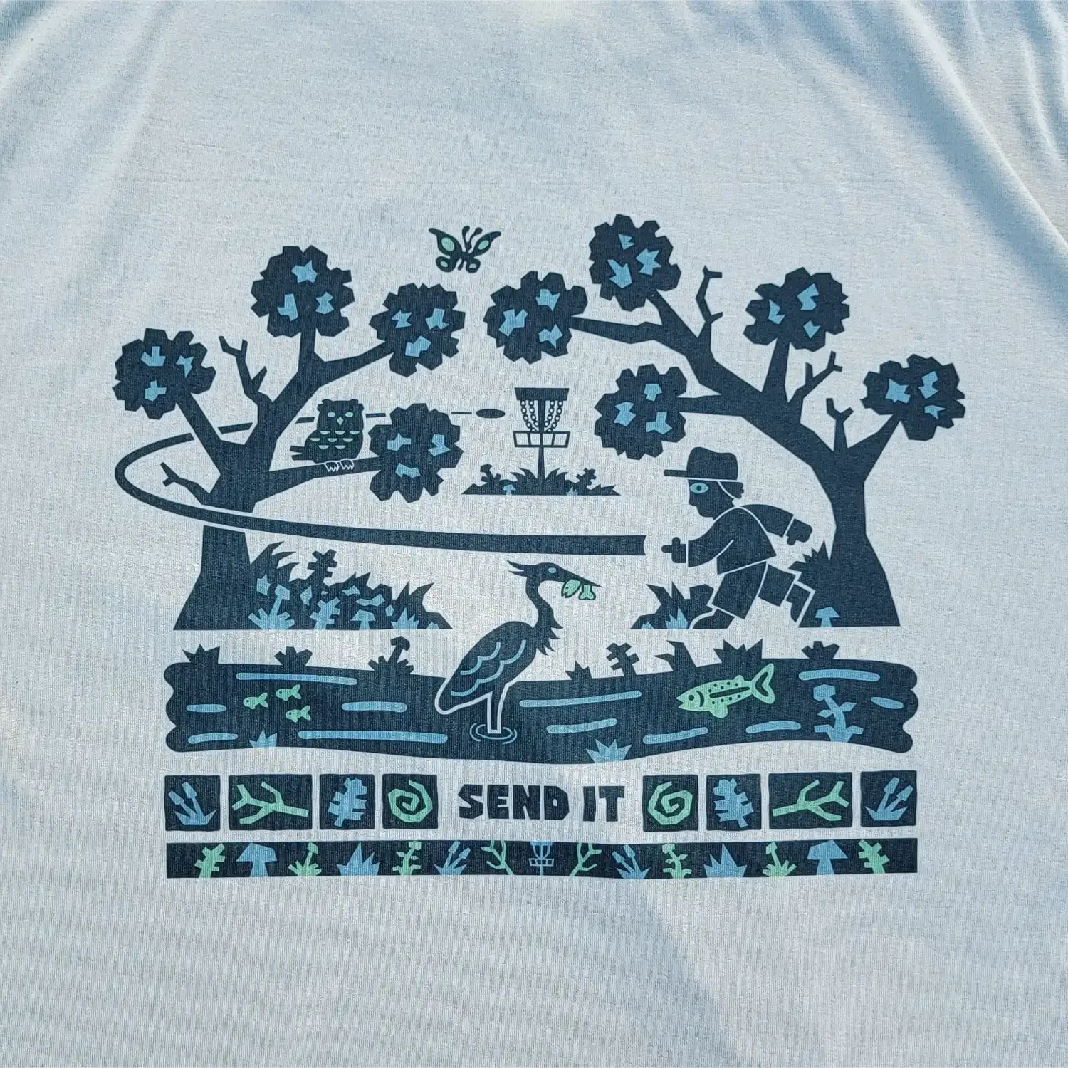 Send It Disc Golf Shirt - Alpine Spruce - Daily Grind Disc Golf