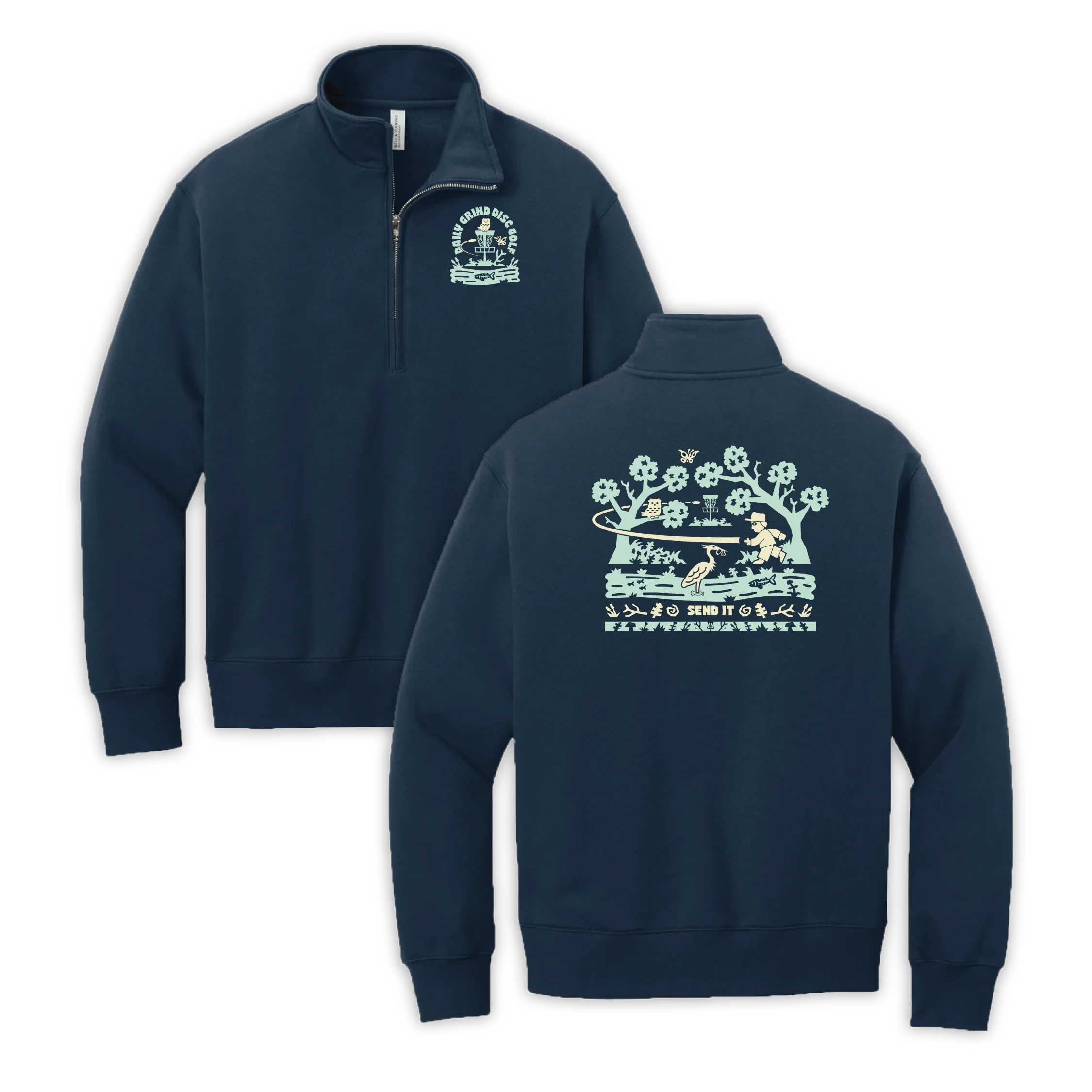 Send It - Disc Golf Quarter-Zip - Daily Grind Disc Golf