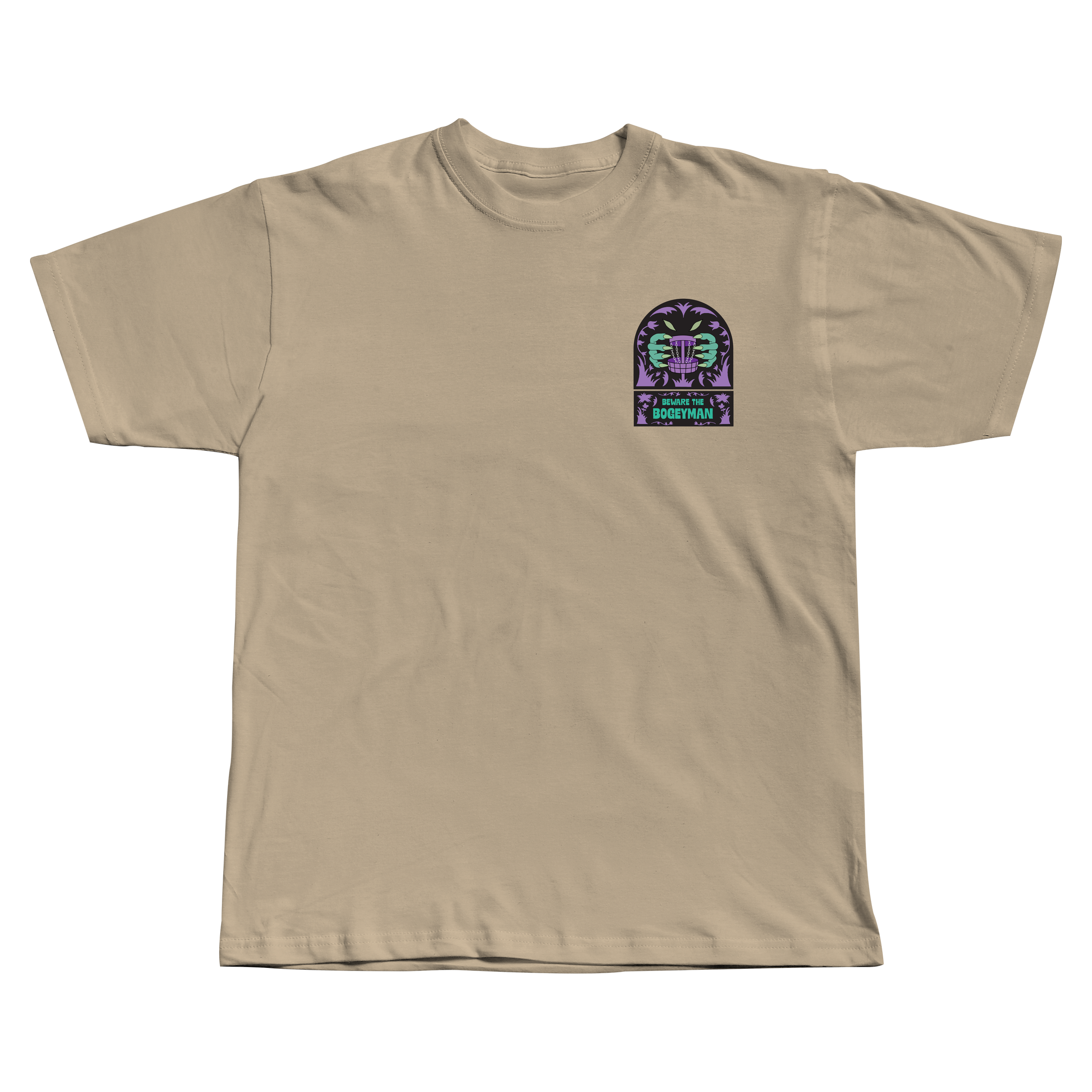 Bogeyman-Disc-Golf-Shirt-Front-Sand.png