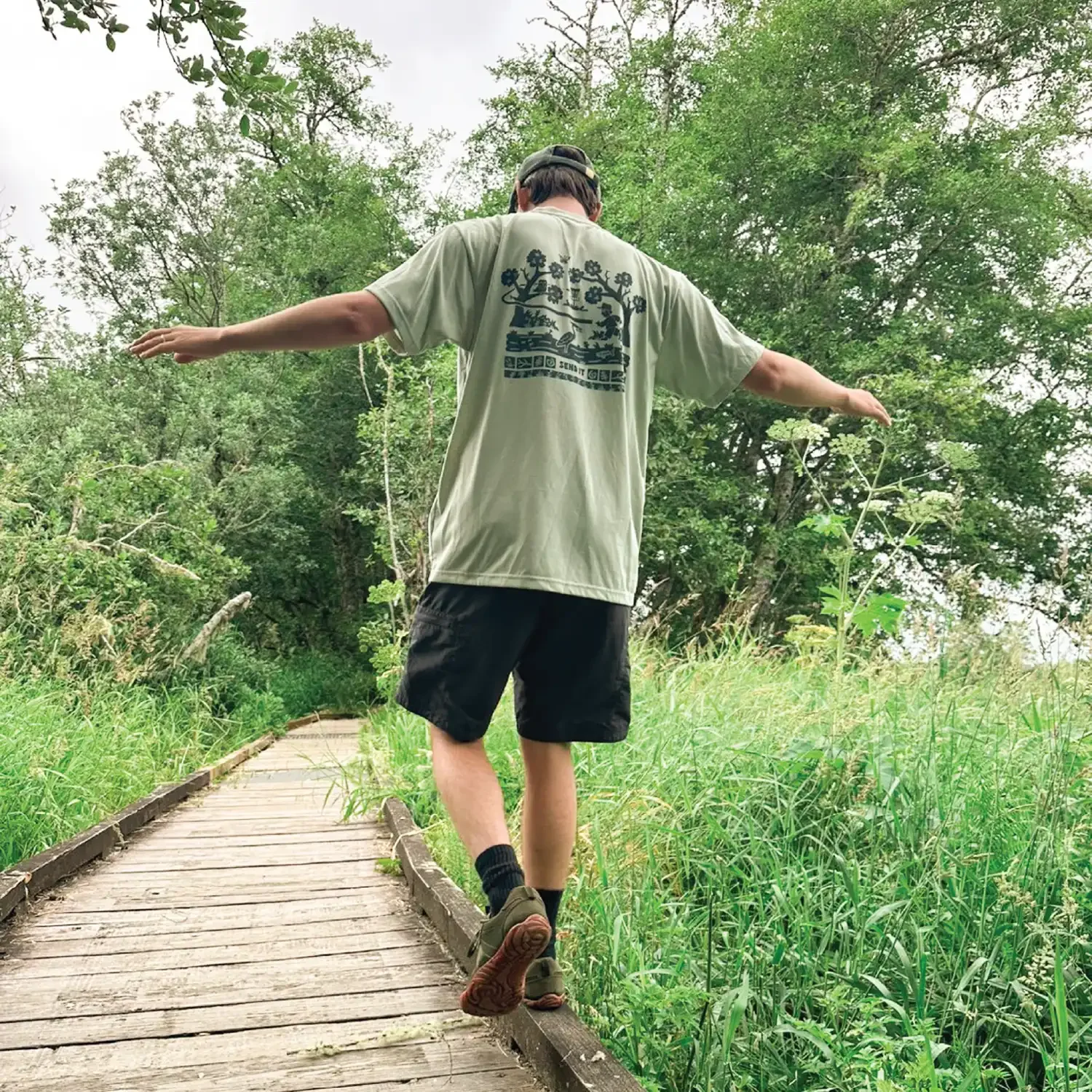 Send It Disc Golf Shirt - Alpine Spruce - Daily Grind Disc Golf