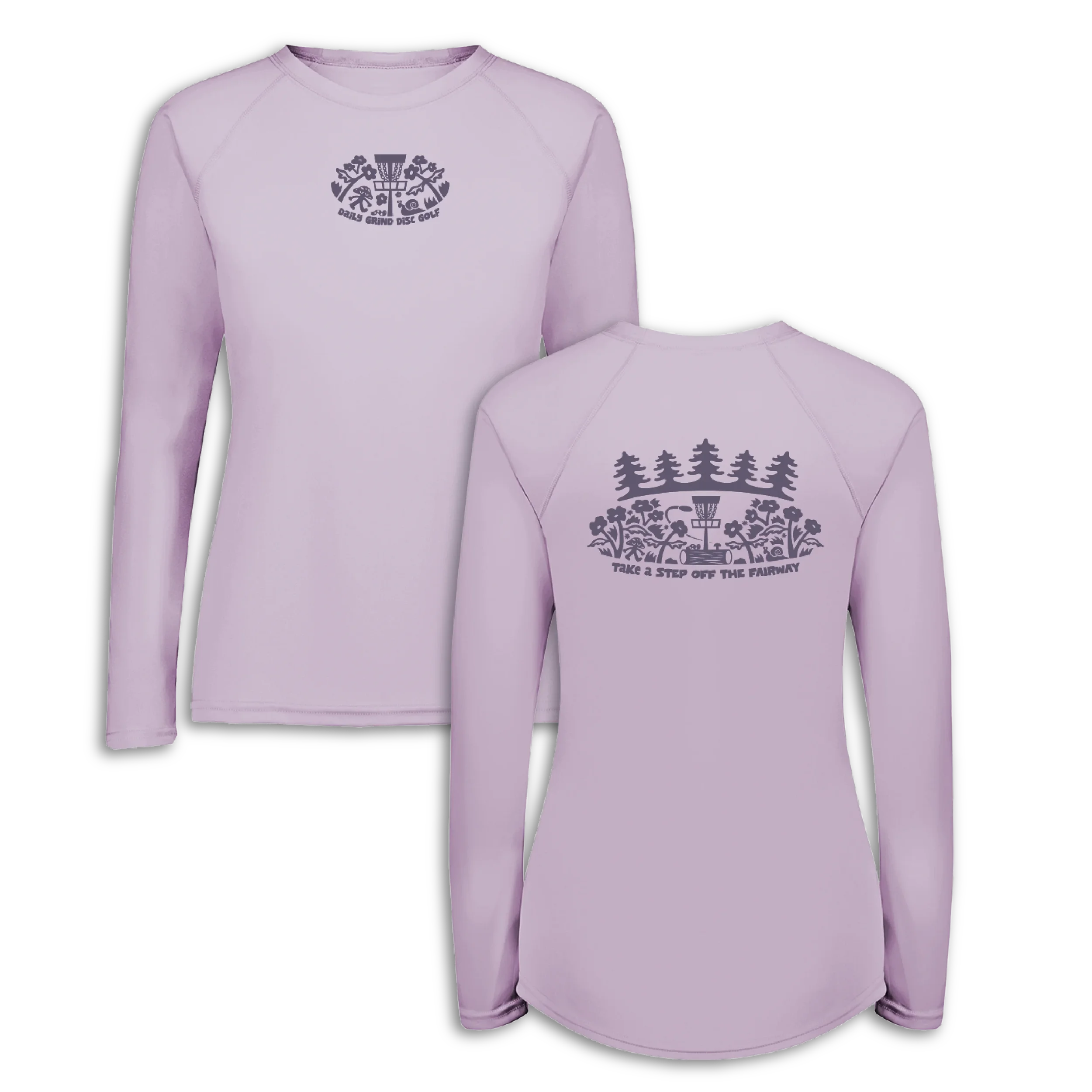 Mushroom - Women's Fit UPF 50 Long Sleeve Shirt - Daily Grind Disc Golf