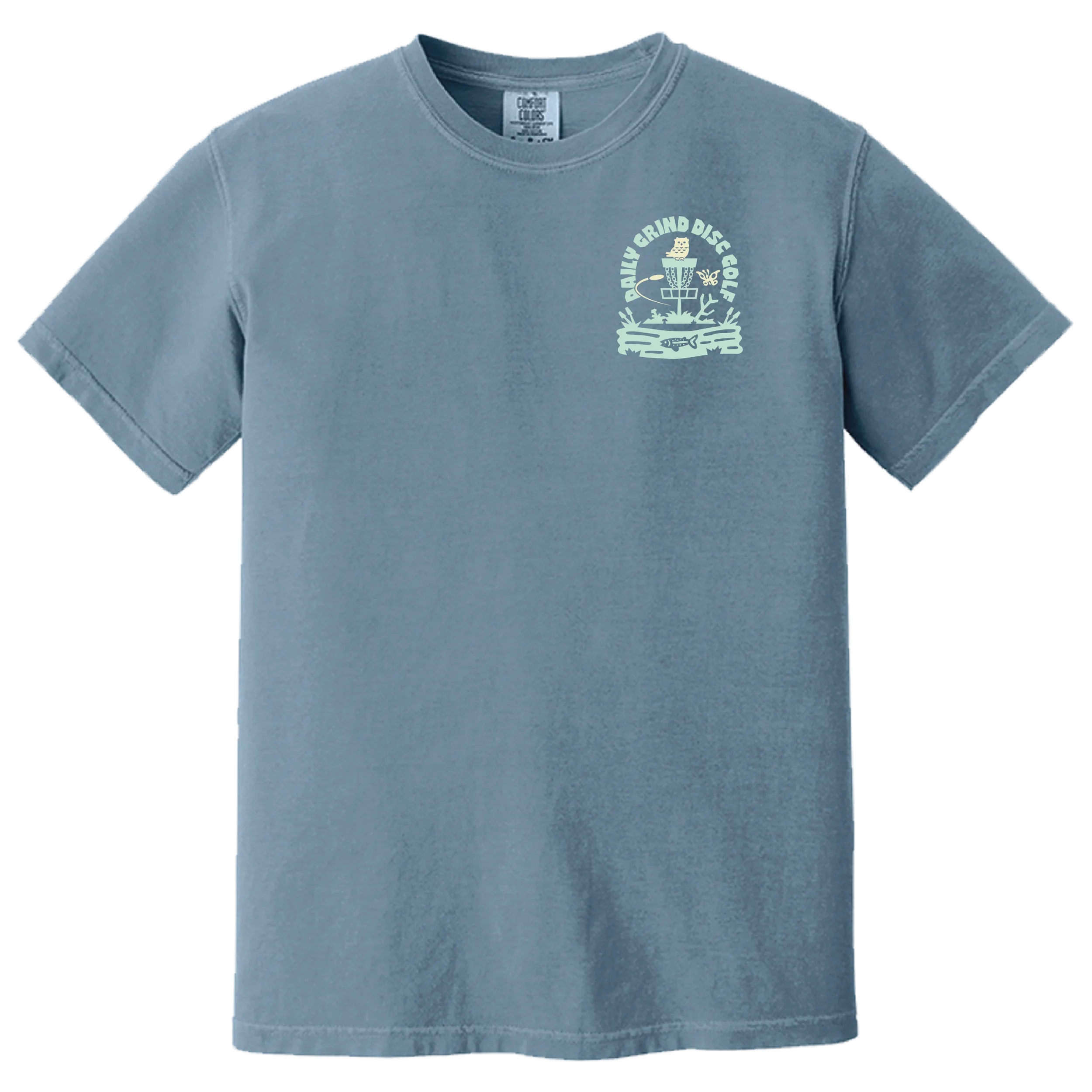 Send It Disc Golf Shirt - Blue Jean - Daily Grind Disc Golf