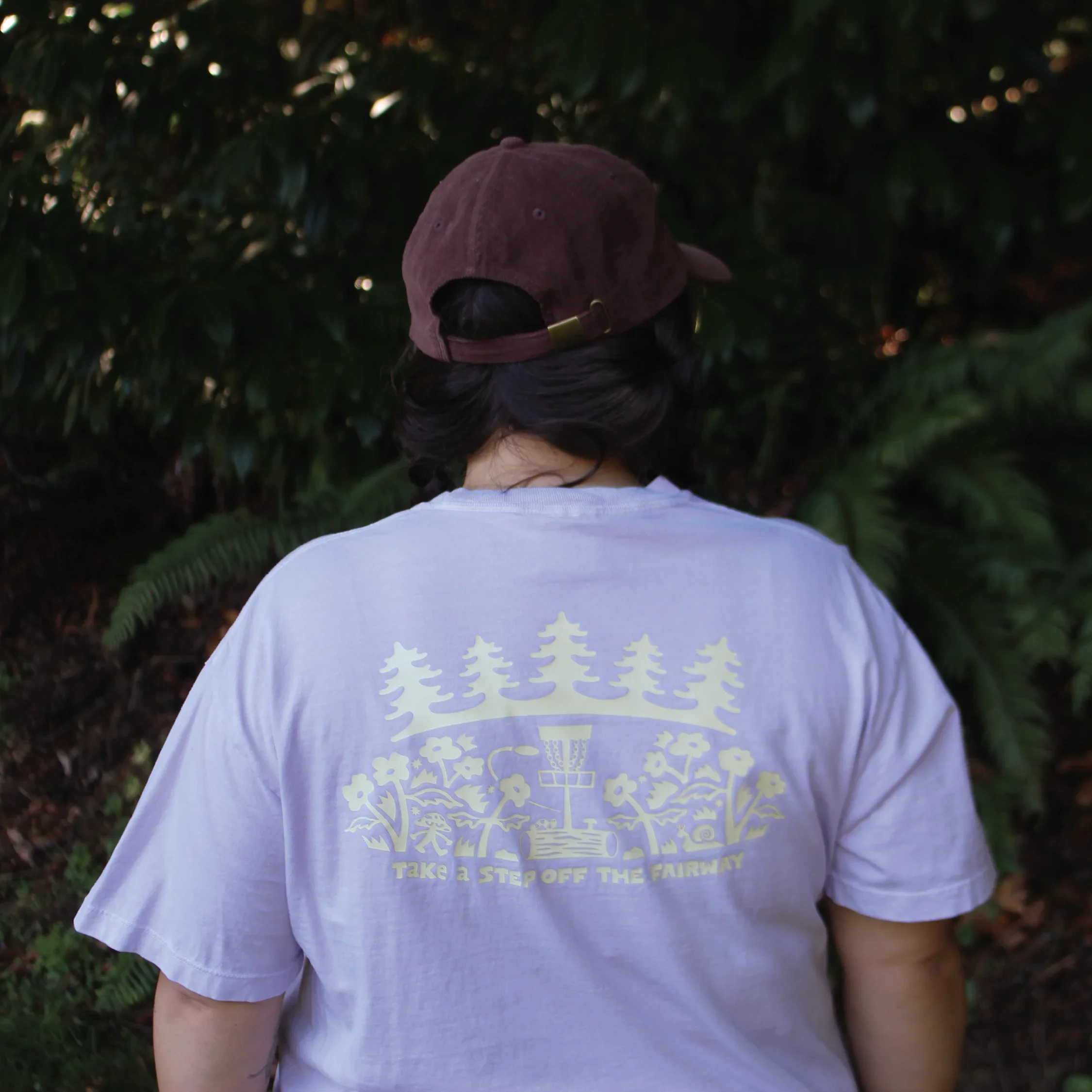 Mushroom Guy - Women Fit Cropped Disc Golf Shirt - Daily Grind Disc Golf