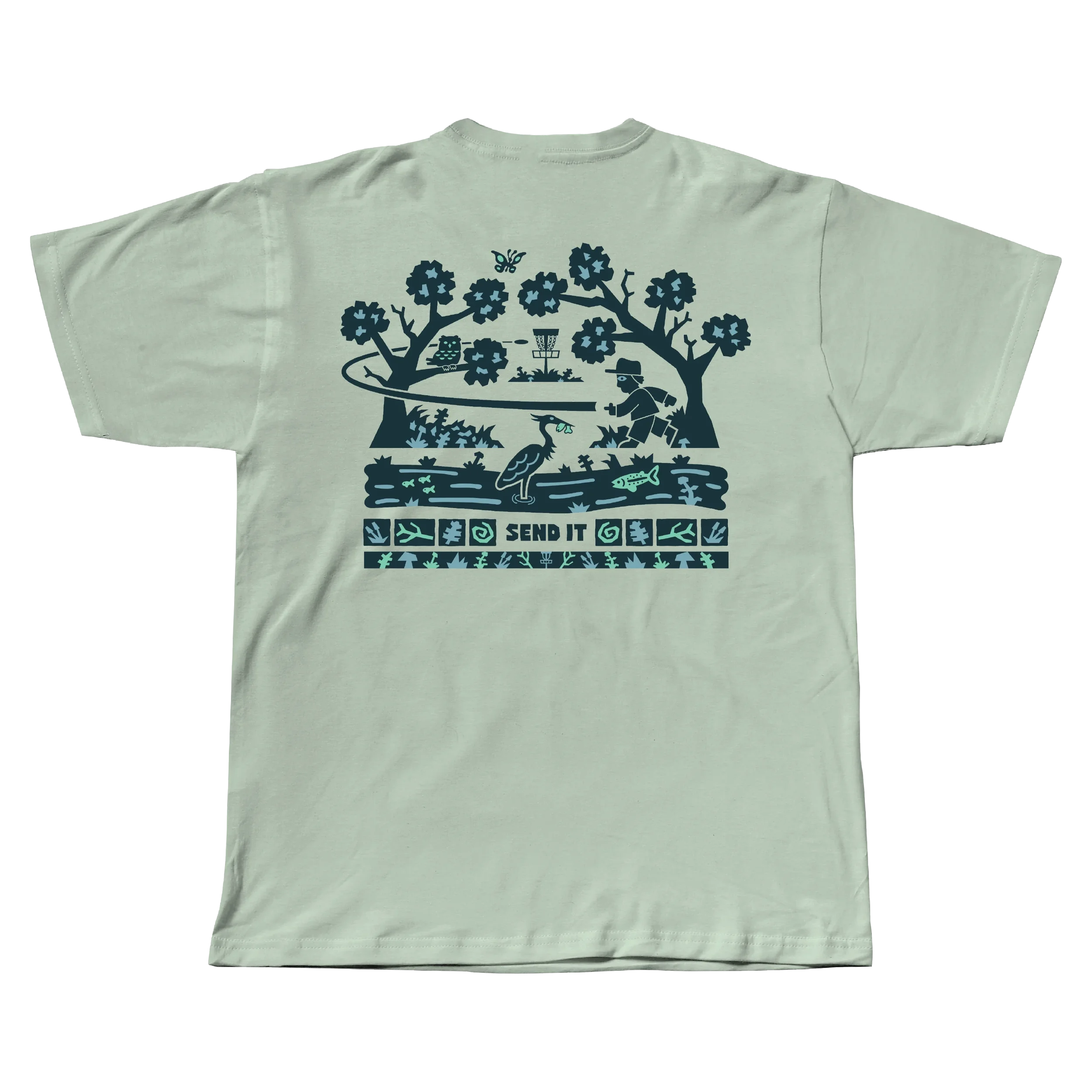 Send It Disc Golf Shirt - Alpine Spruce - Daily Grind Disc Golf