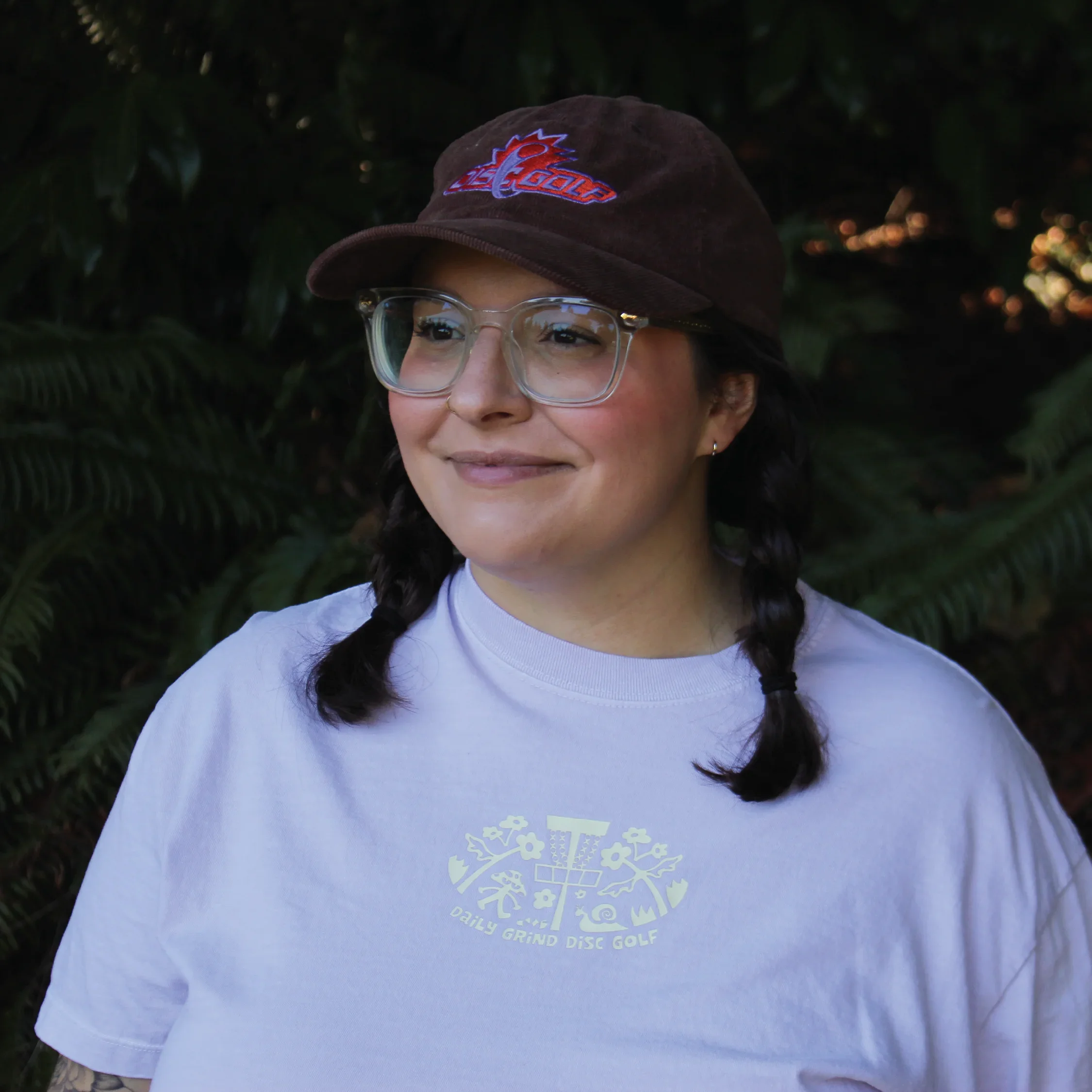 Mushroom Guy - Women Fit Cropped Disc Golf Shirt - Daily Grind Disc Golf