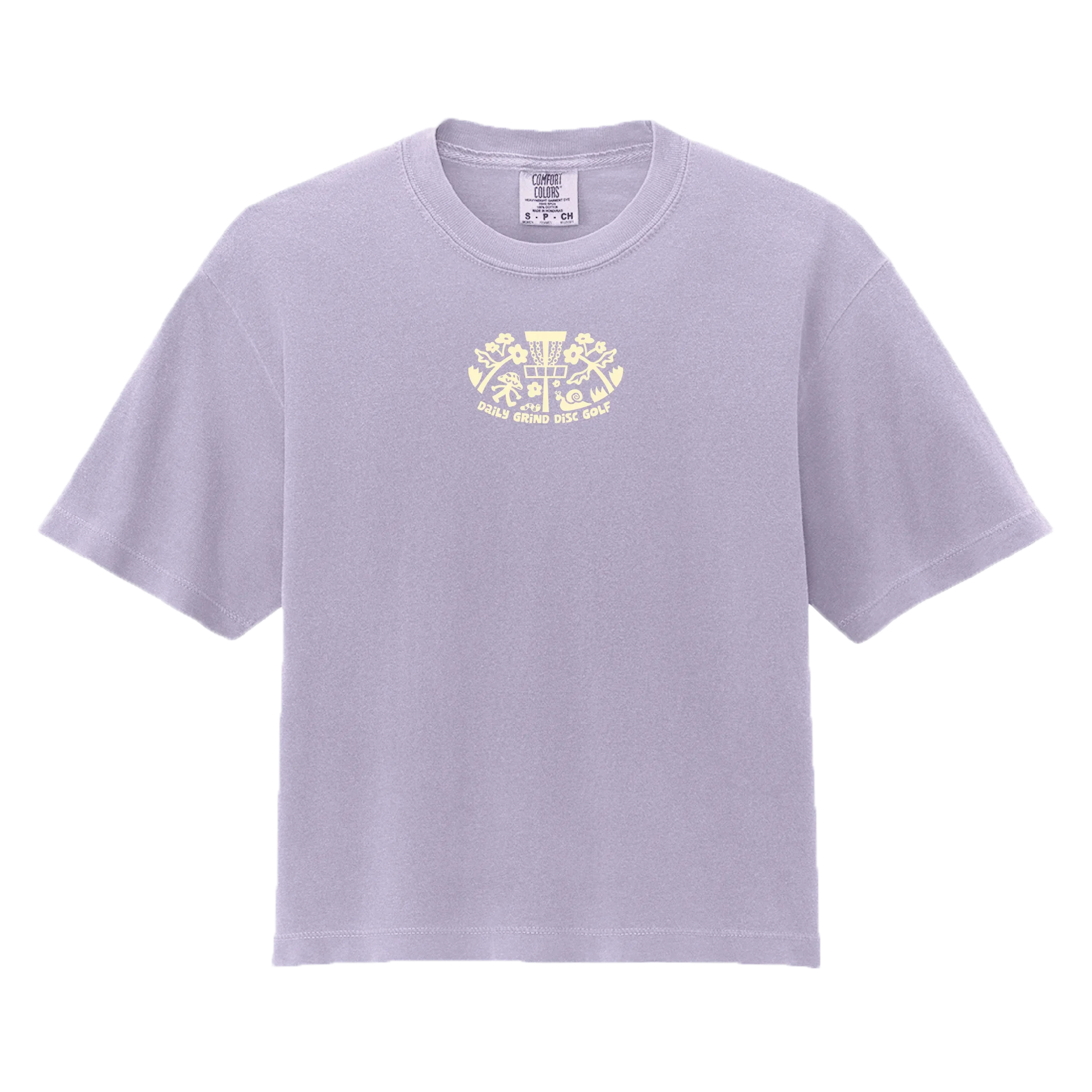 Mushroom Guy - Women Fit Cropped Disc Golf Shirt - Daily Grind Disc Golf