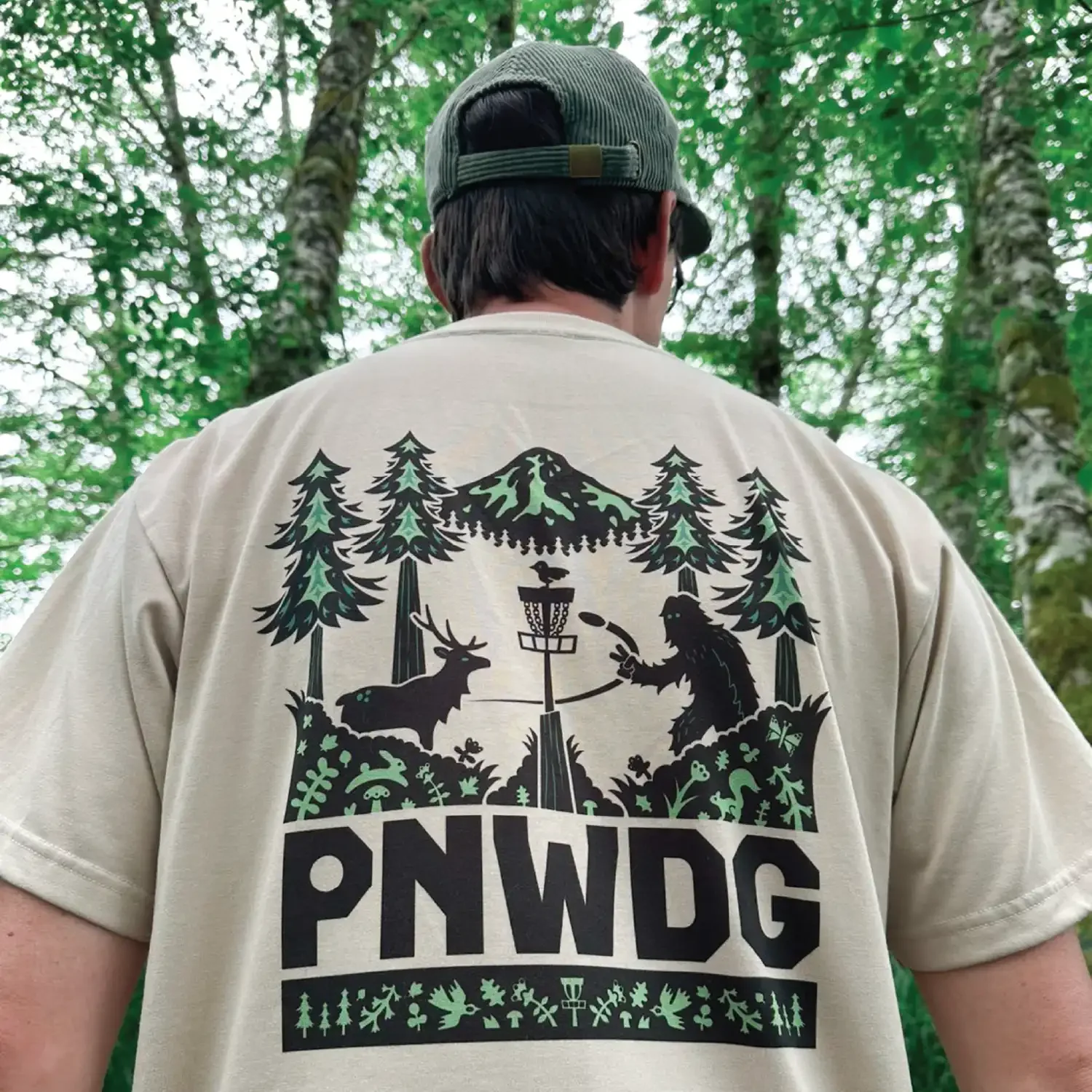 PNWDG Disc Golf Shirt - Sand - Daily Grind Disc Golf