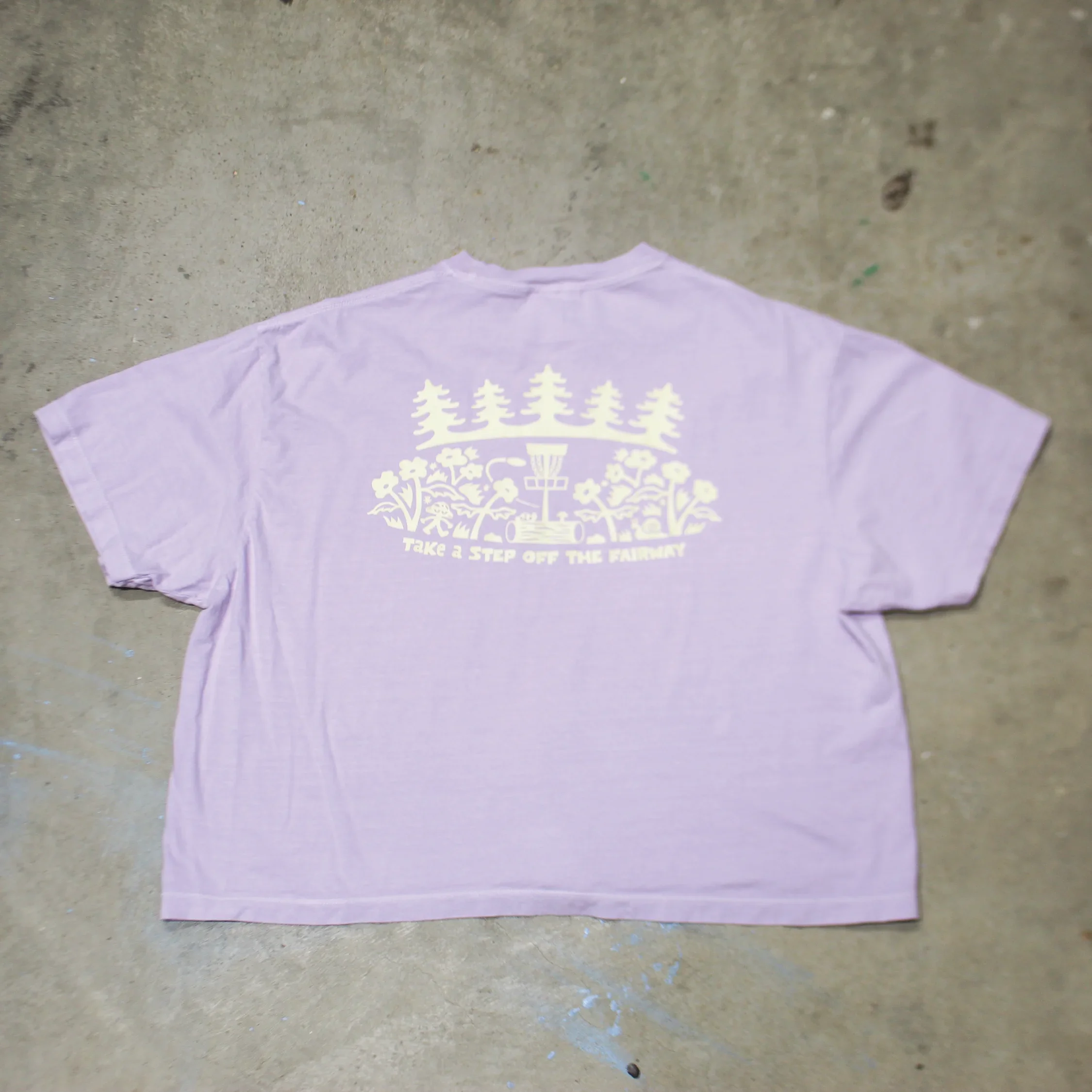 Mushroom Guy - Women Fit Cropped Disc Golf Shirt - Daily Grind Disc Golf