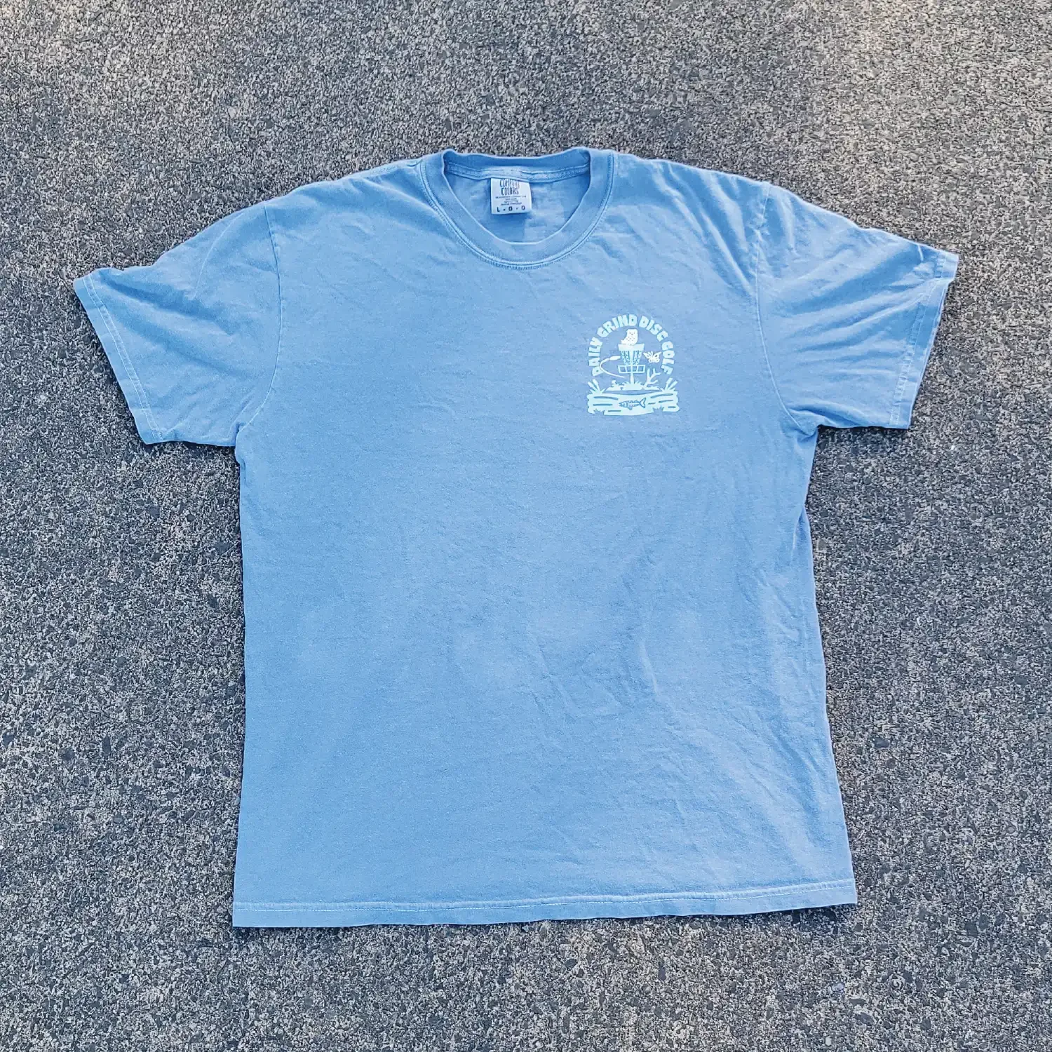 Send It Disc Golf Shirt - Blue Jean - Daily Grind Disc Golf