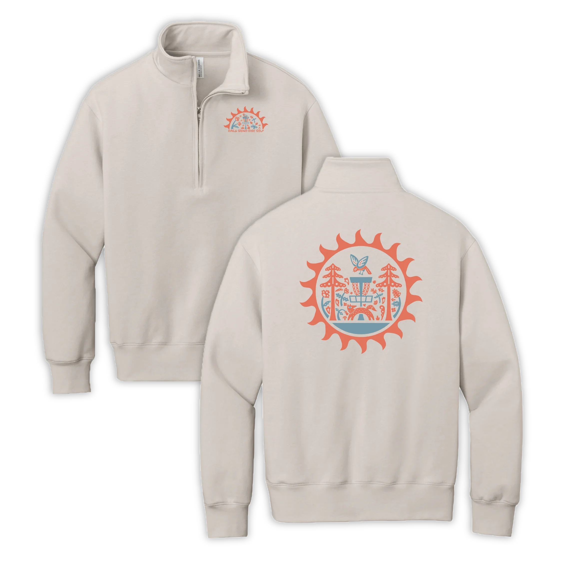Sunburst - Disc Golf Quarter-Zip - Daily Grind Disc Golf