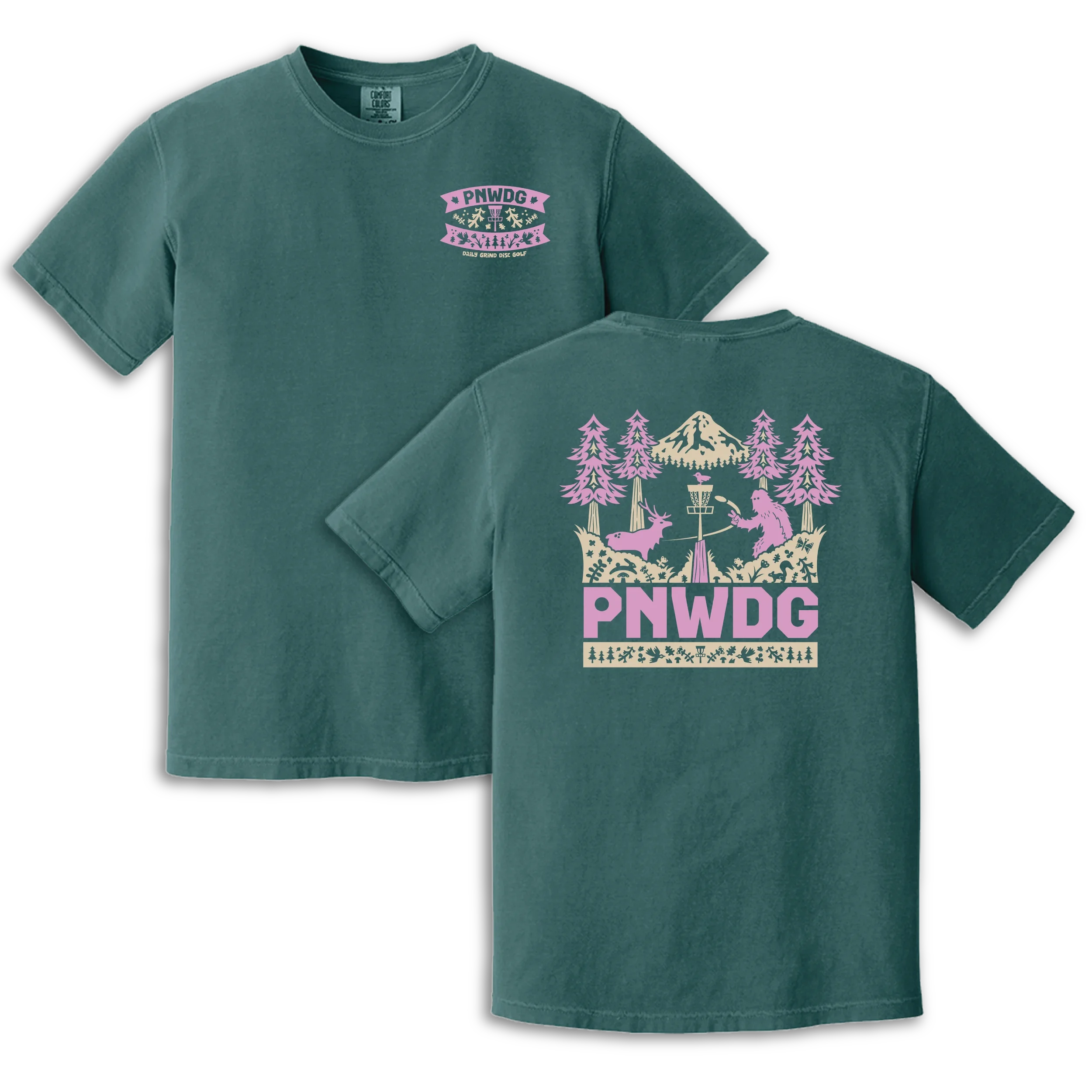 PNWDG Disc Golf Shirt - Blue Spruce