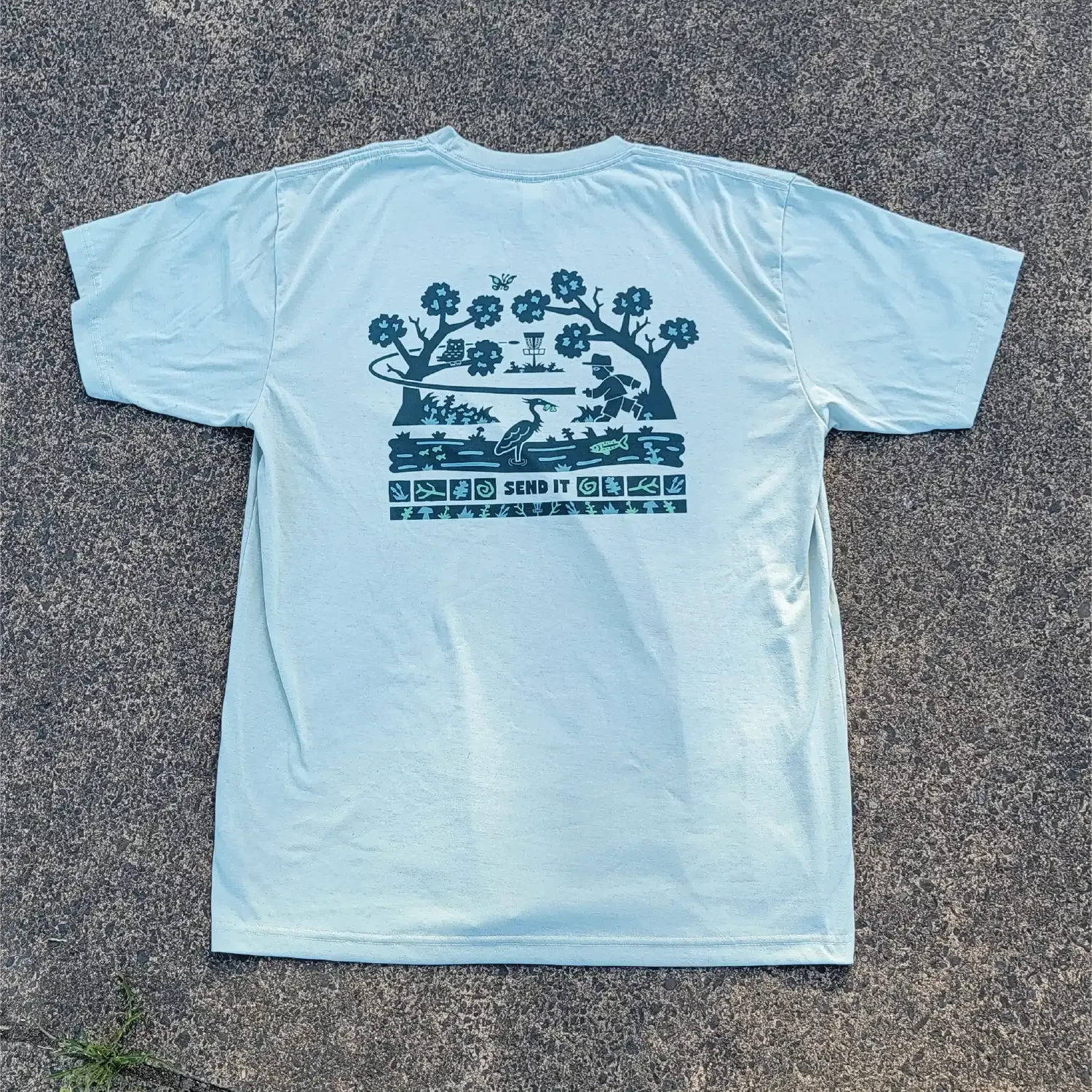 Send It Disc Golf Shirt - Alpine Spruce - Daily Grind Disc Golf