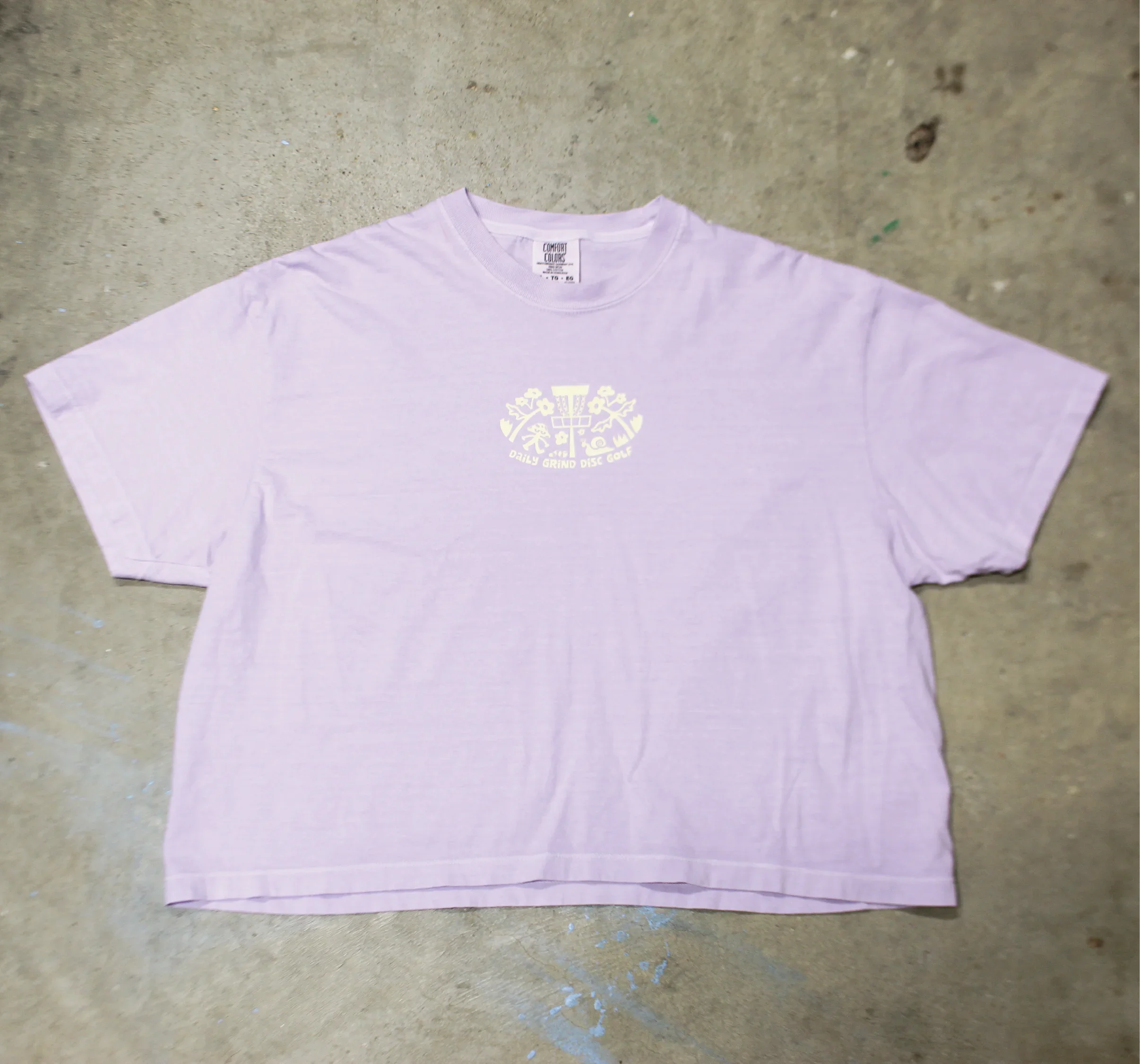 Mushroom Guy - Women Fit Cropped Disc Golf Shirt - Daily Grind Disc Golf