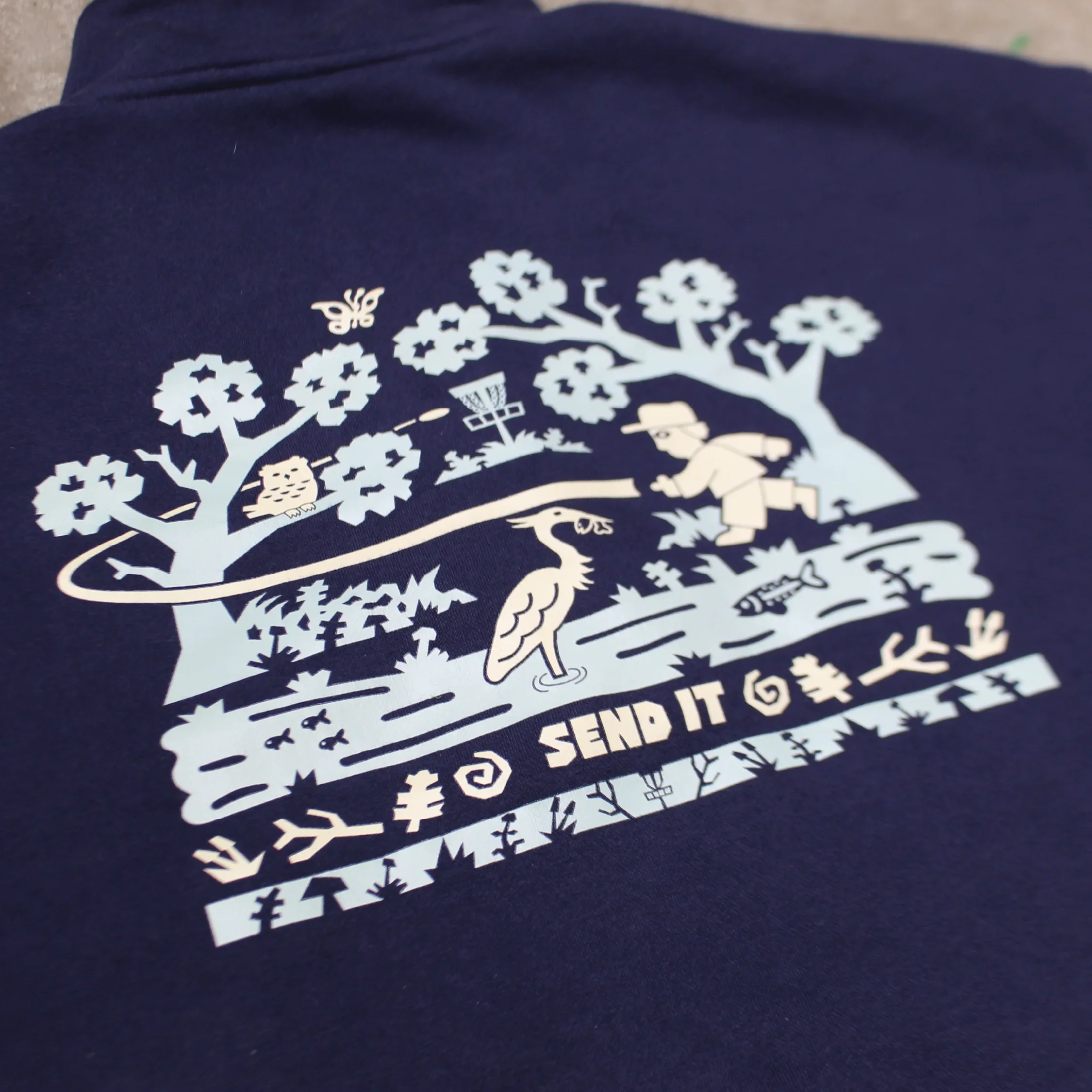 Send It - Disc Golf Quarter-Zip - Daily Grind Disc Golf