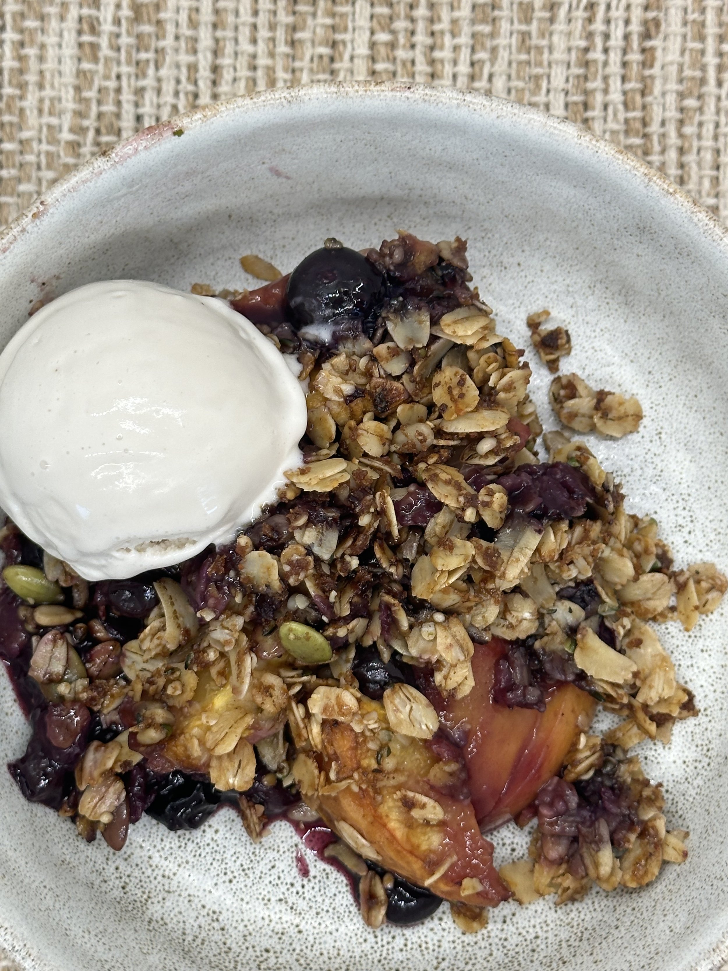 TOP'T added to your berry crumble