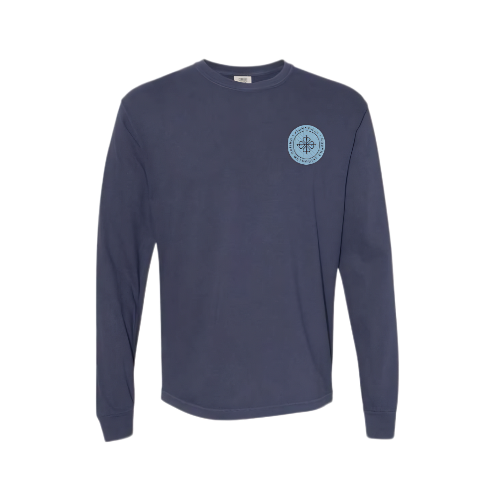 Garment-Dyed Heavyweight Long Sleeve Tee (Navy, Sandstone, Seafoam)
