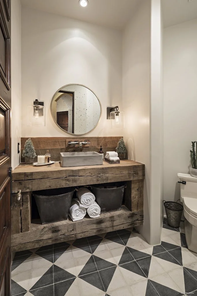 Make a Statement in Your Powder Bathroom — AFT Construction - Powder Bathroom Granite Installation