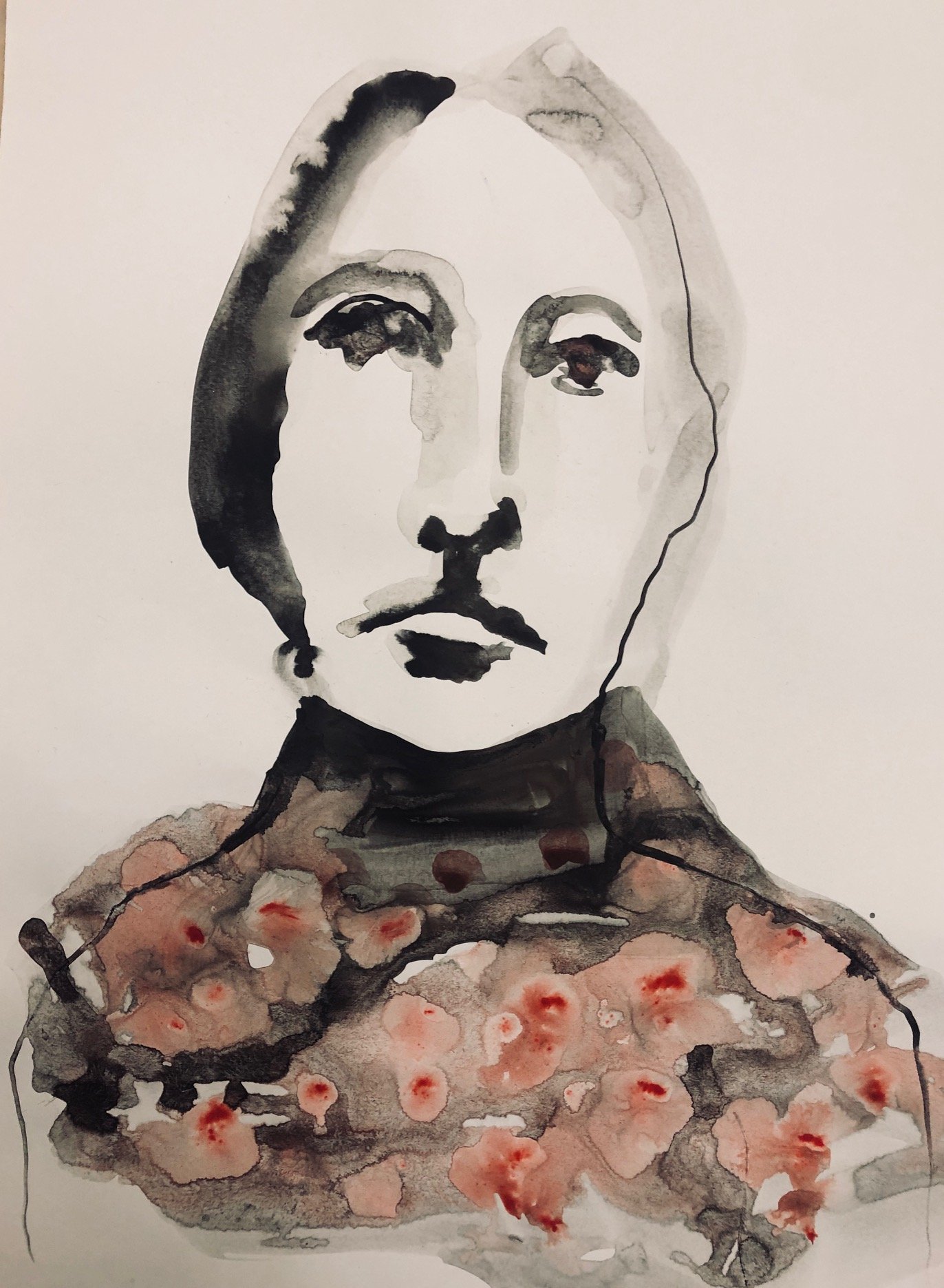 Heavy with Quiet $1500  [9" × 12"], ink on Yupo