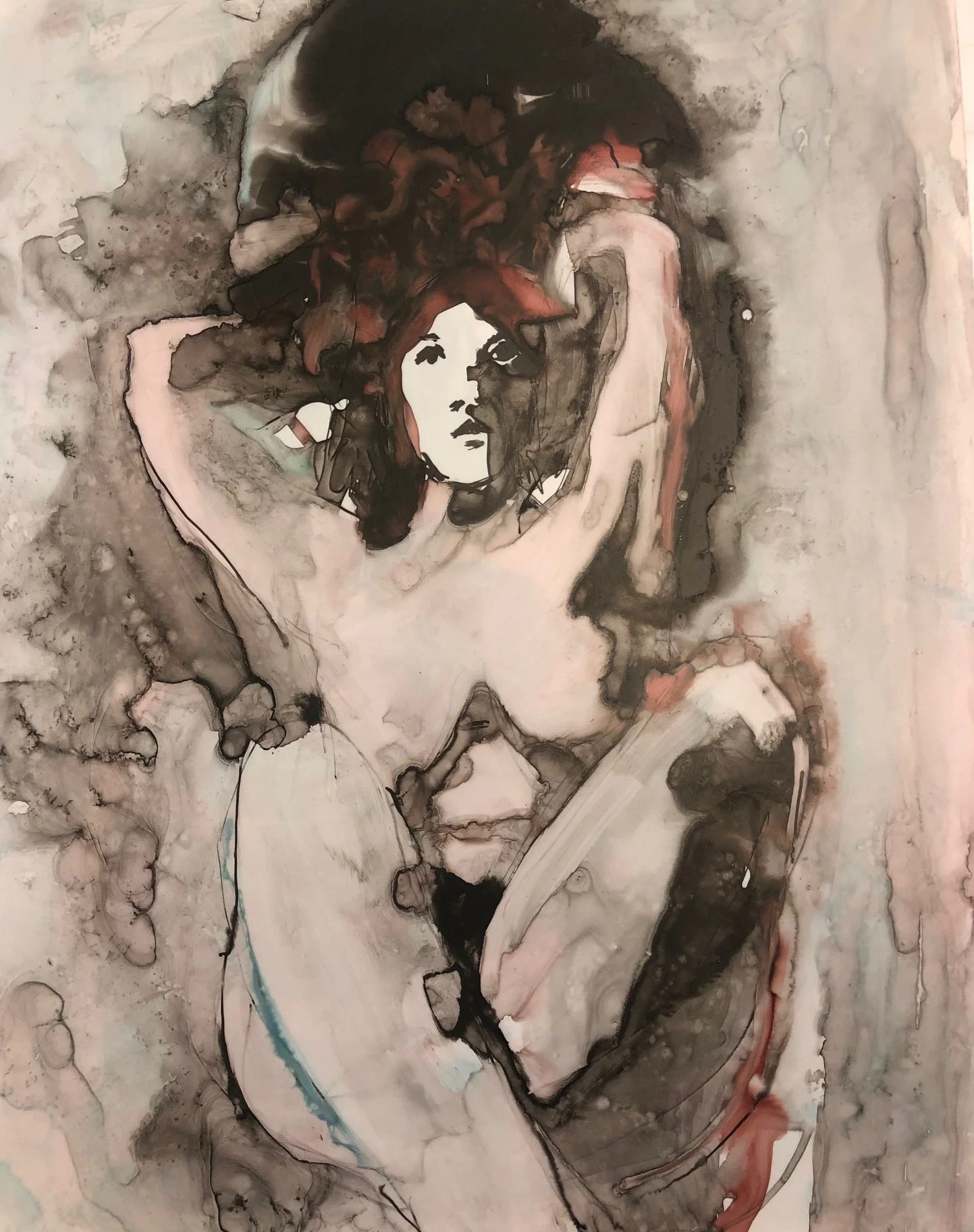 Still Held $1500  [9" × 12"], ink on Yupo