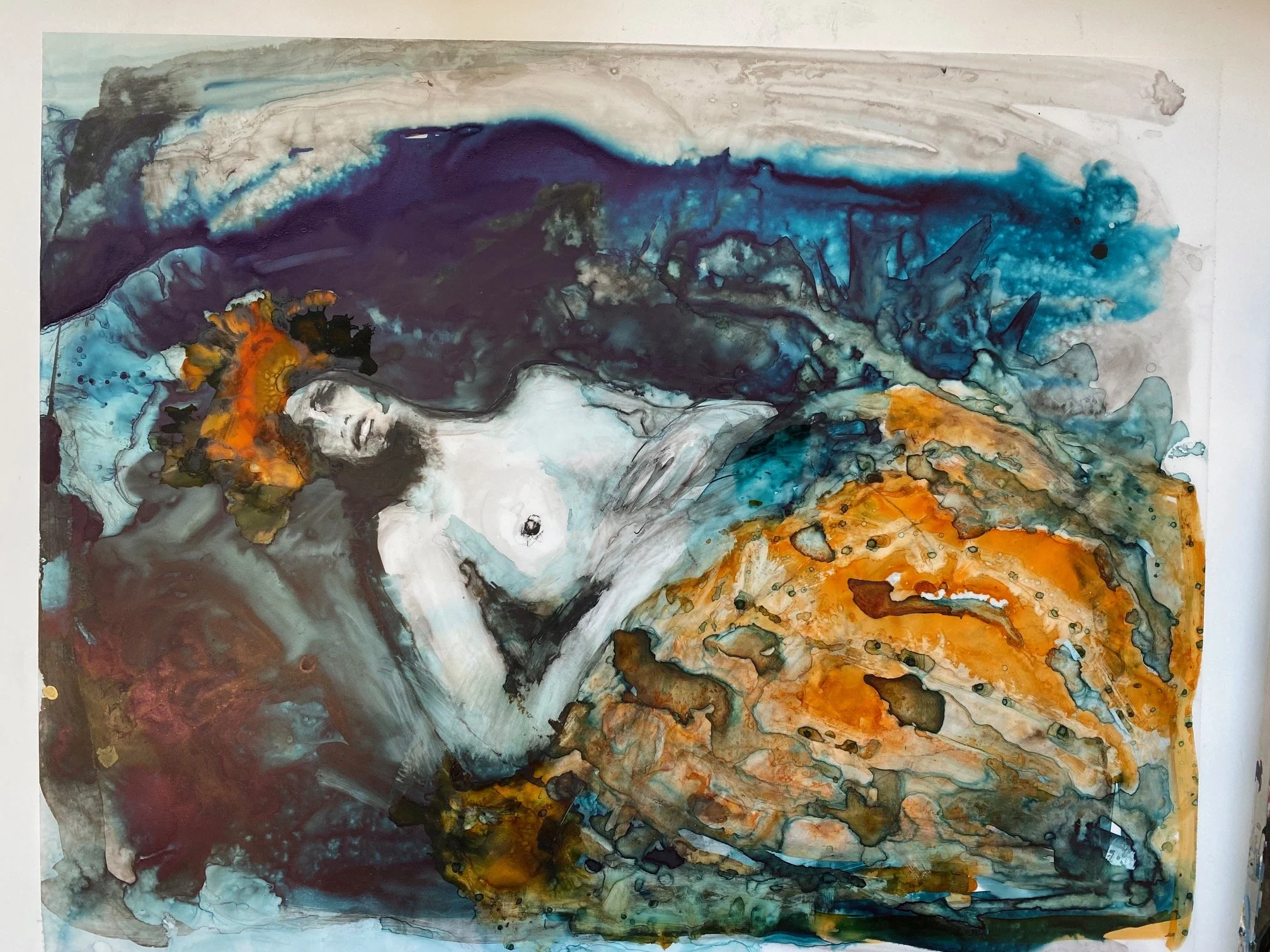 Tender Shield $1500  [9" × 12"], ink on Yupo