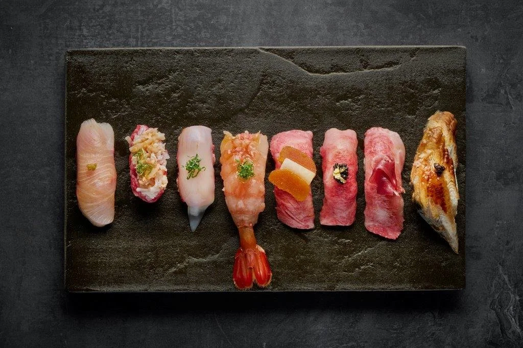 Kanpai Classic London nigiri selection