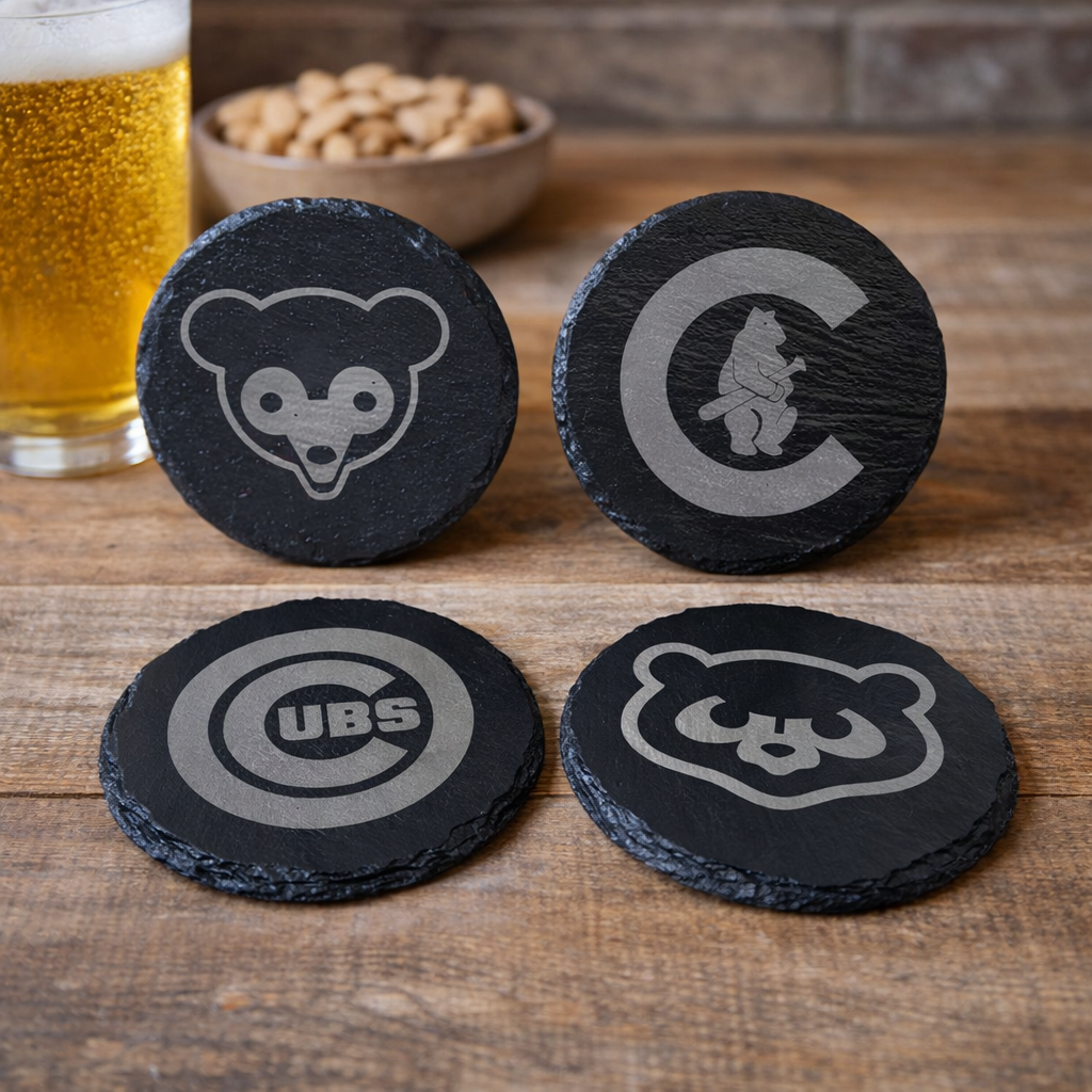 Game Day Slate Coasters- Chicago Cubs