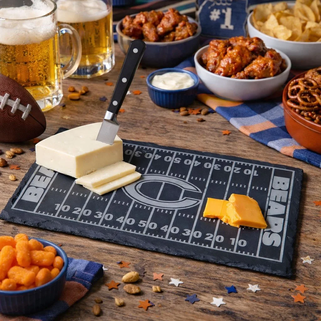 Bears Football Field Slate Charcuterie Board