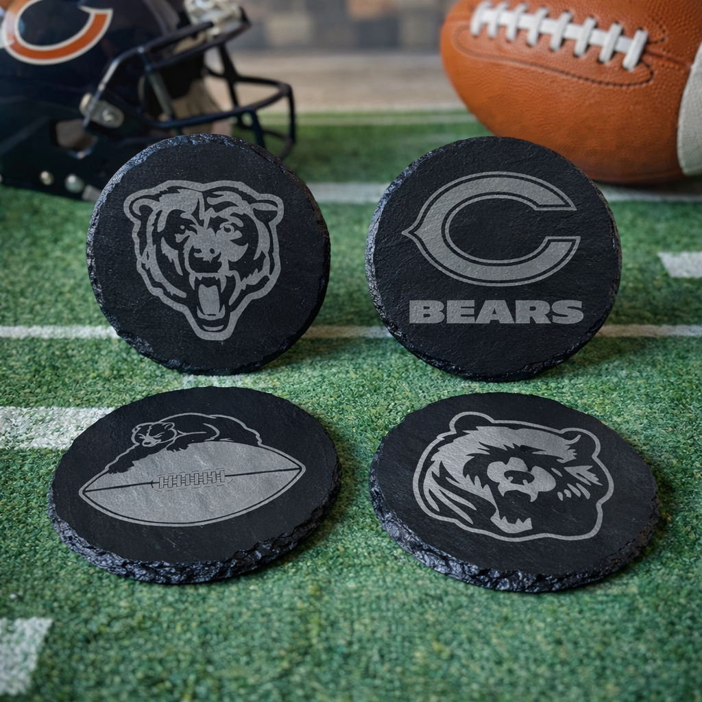 Game Day Slate Coasters- Chicago Bears