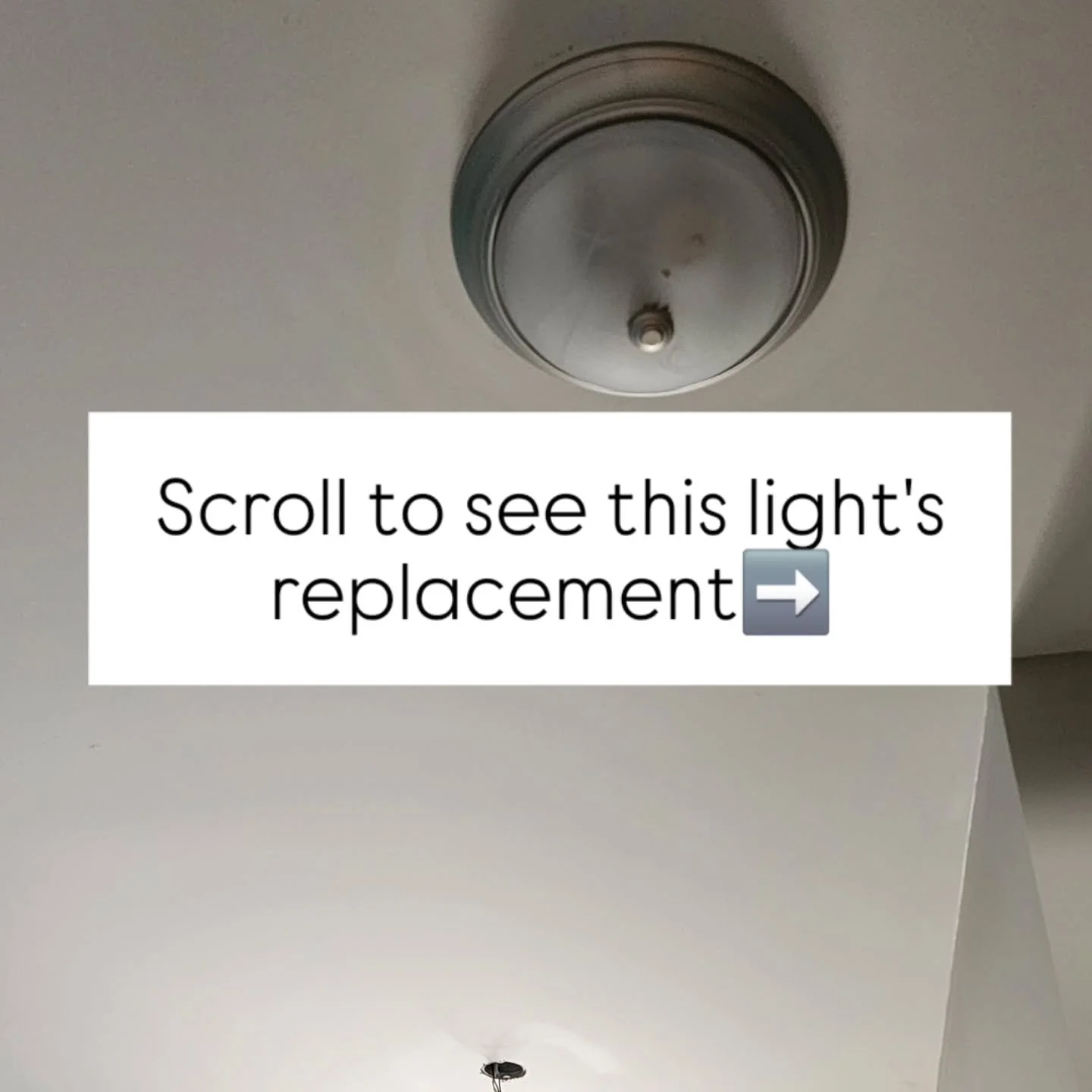 It's #diysunday, which means boob light #2 in the mudroom is getting replaced! Last time, I replaced one with a can-less LED, but this one, being closer to the entry door, needed more of a statement. I tend to trend toward lighting that is contempora