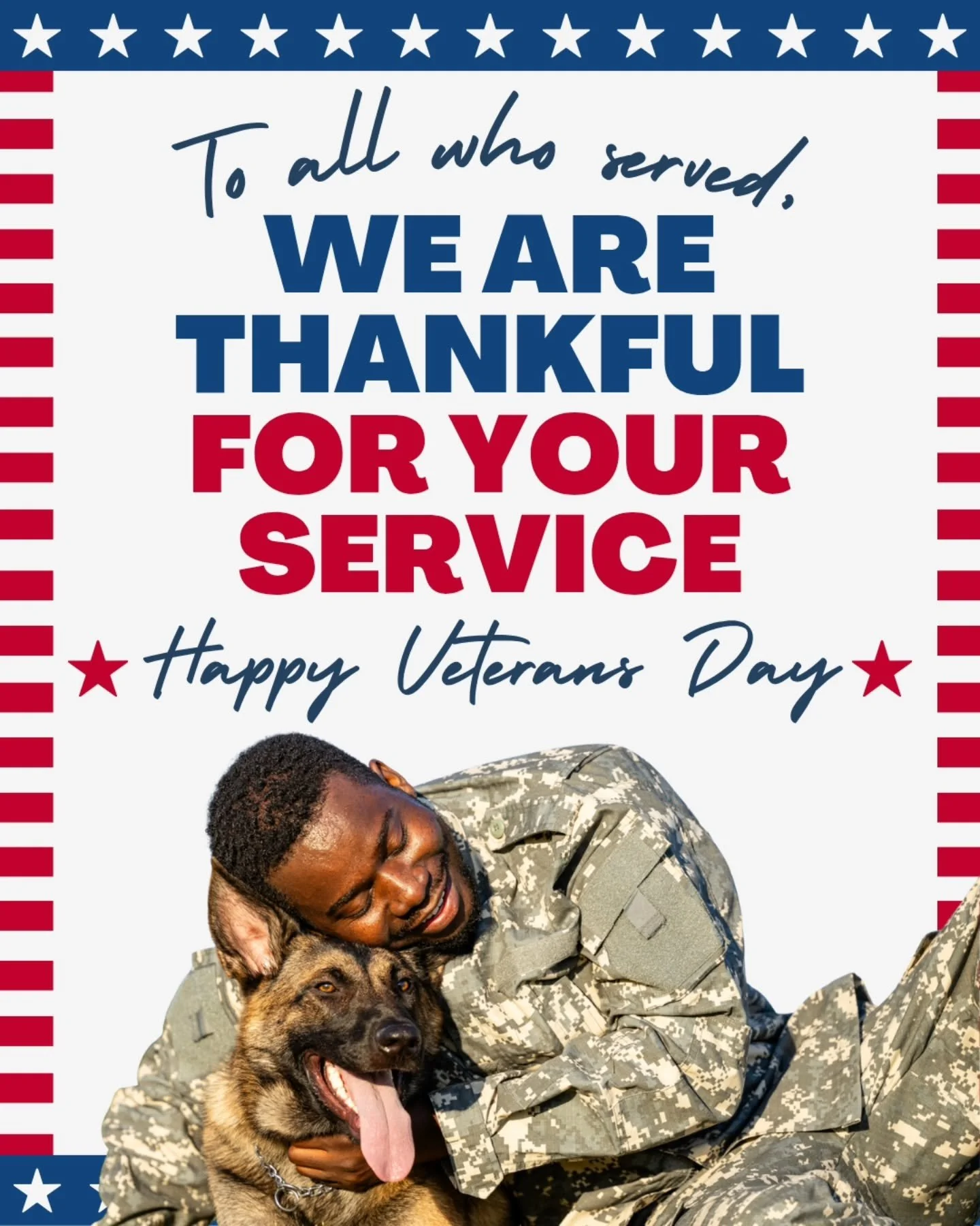 Honoring all who served. 🇺🇸
Thank you, veterans, for your courage, sacrifice, and dedication. We are forever grateful. ❤️🤍💙

#VeteransDay #ThankYouVeterans #HonoringOurHeroes