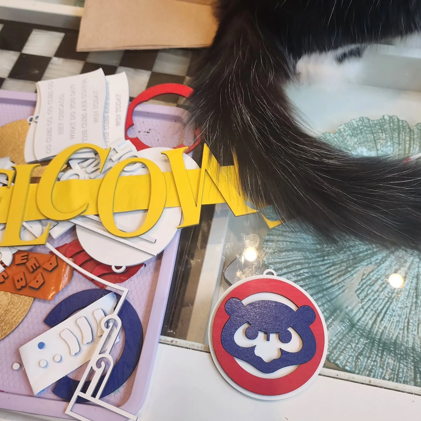 Pet hair during craft construction is somehow unavoidable. Don't worry, I don't charge extra for it 😆

#craftinghumor #wednesdayvibes