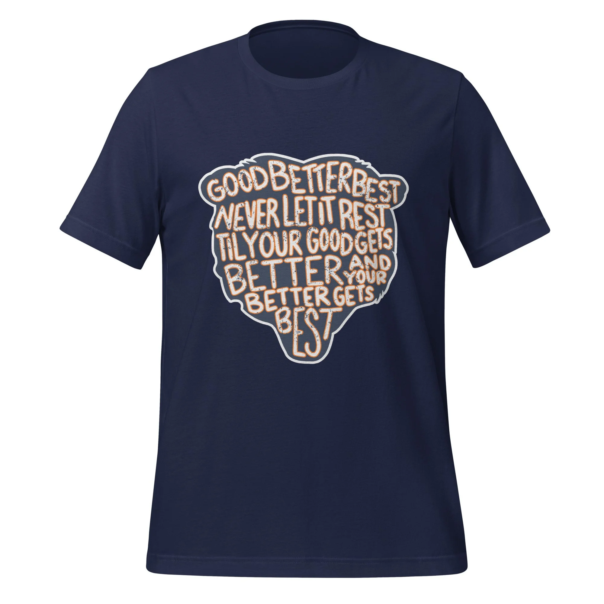 Good • Better • Best Bear Head Unisex t-shirt- Navy Bear
