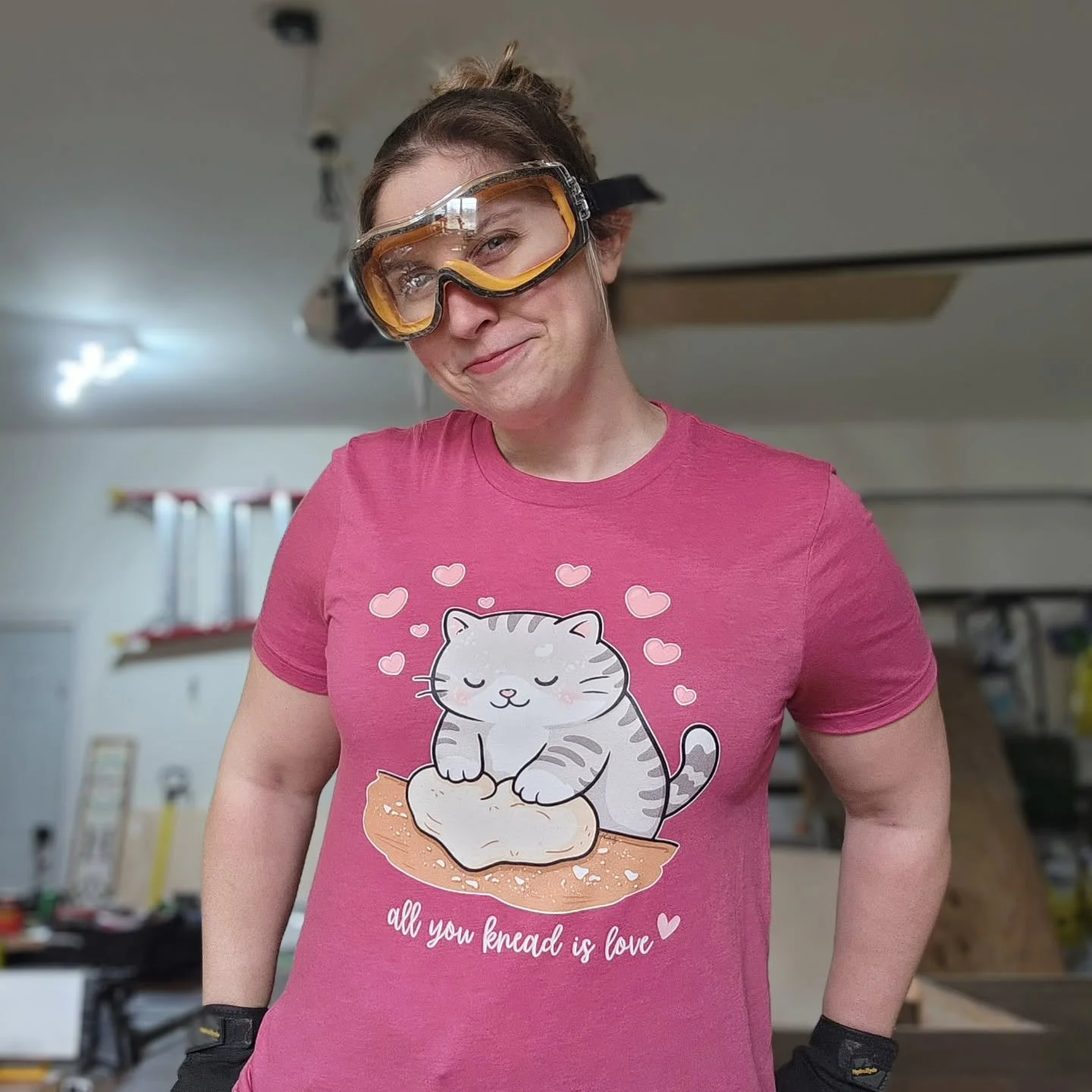 Feelin' cute, might work on my bench in my new Valentine's shirt today (who says you can't be safe AND fashionable?!) 🤭🩷

Even though I created this shirt with Valentine's Day in mind, its such a cute design that you really could wear it year-round