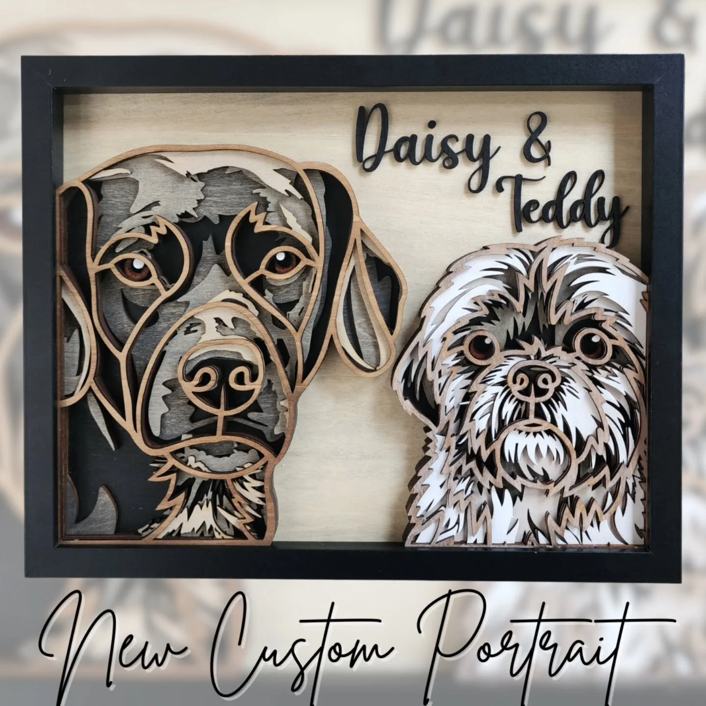 Double portraits aren&rsquo;t something I get to do often &mdash; they take a lot more planning to balance the composition, scale, and spacing so both dogs feel equally represented within the frame. Every detail has to work together so the final piec