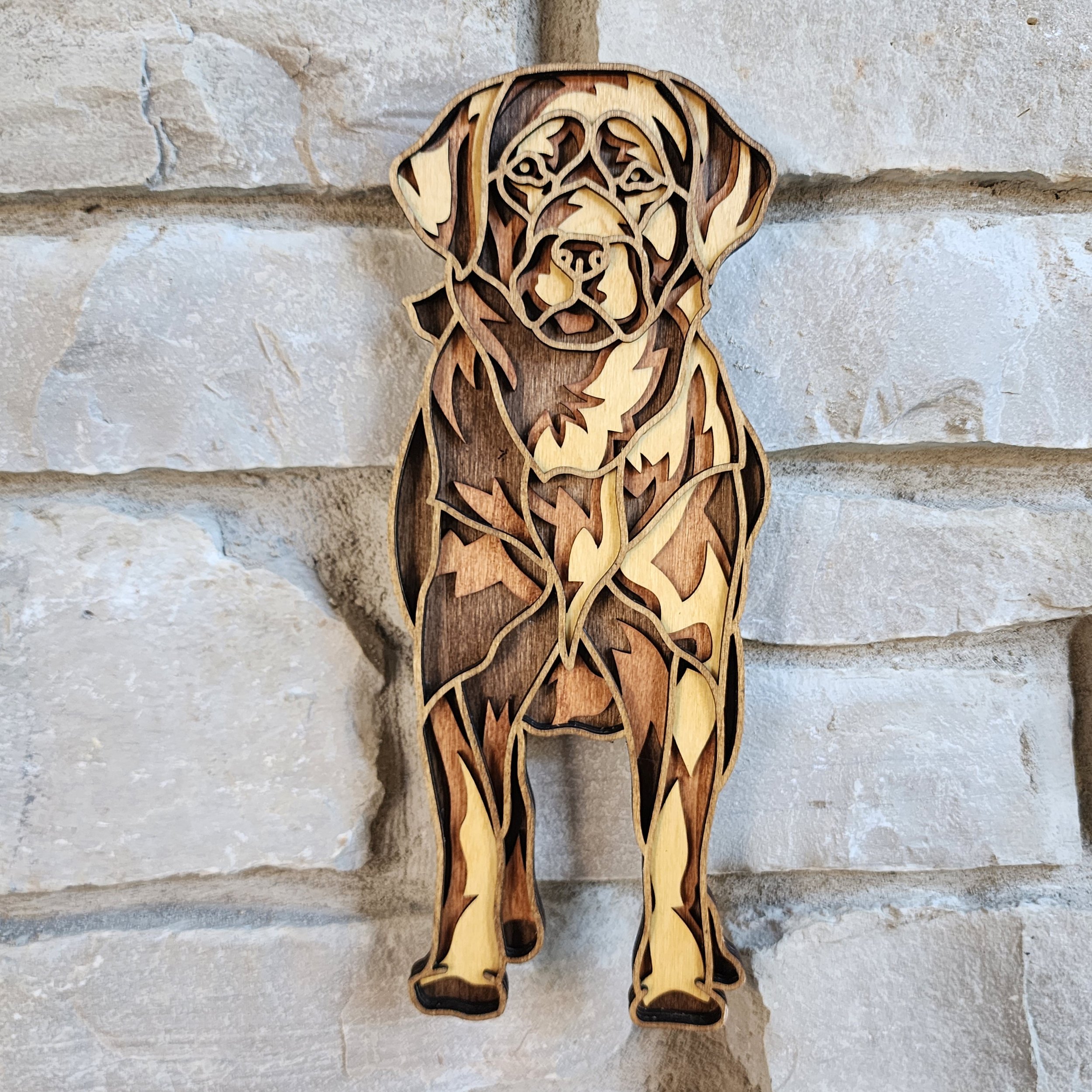 Standing Labrador Layered Wooden Wall Art