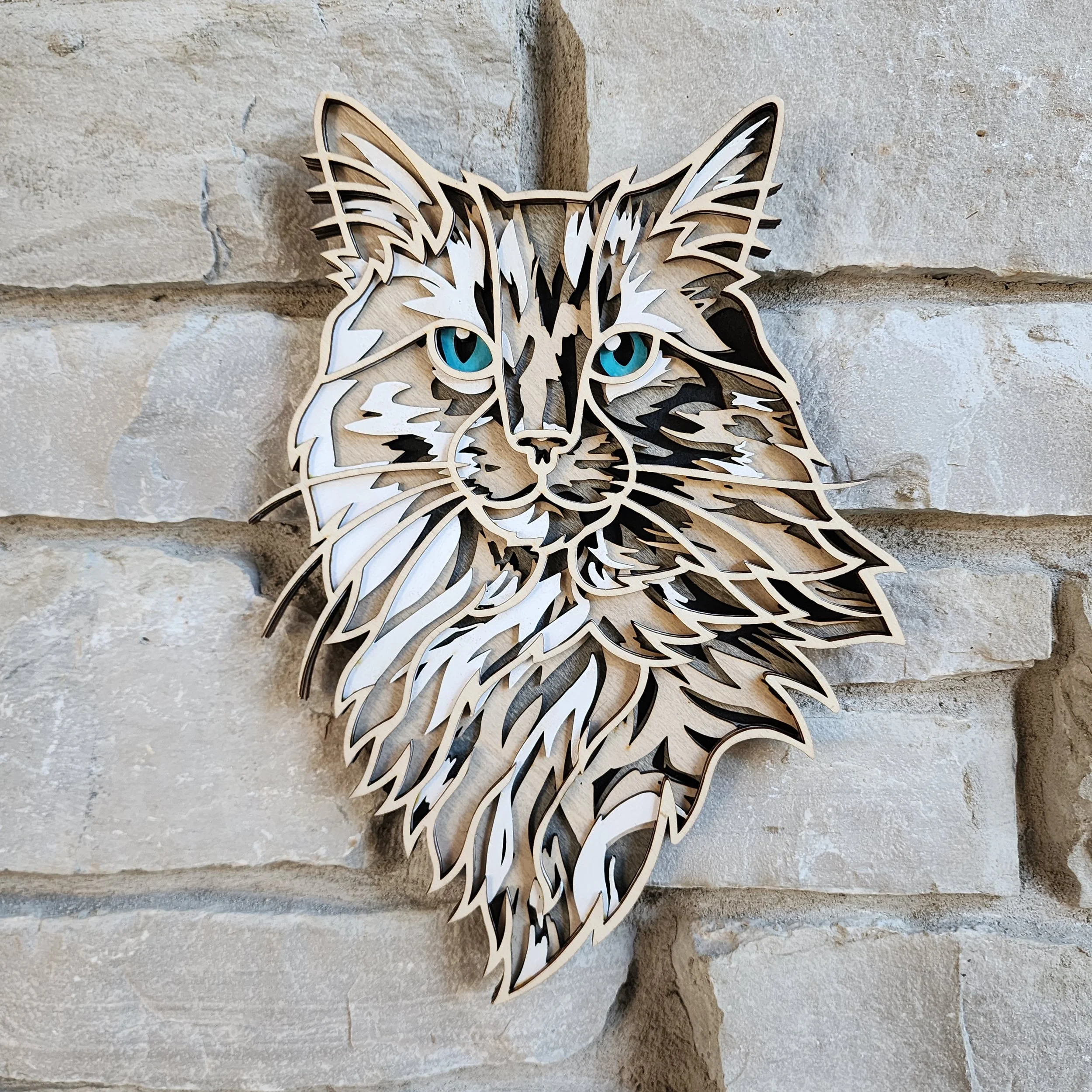 Purr-fectly Layered Cat Wall Art