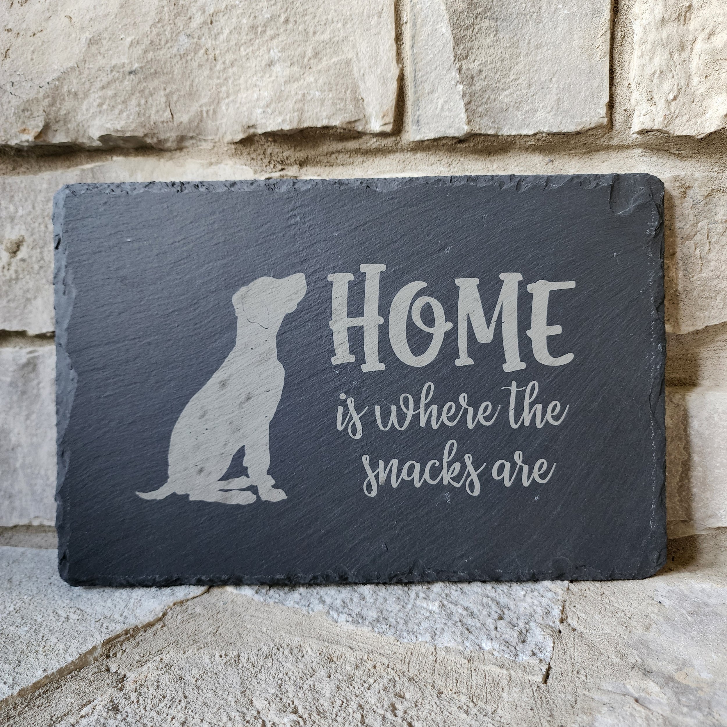 Home is Where the Snacks are Slate Charcuterie Board