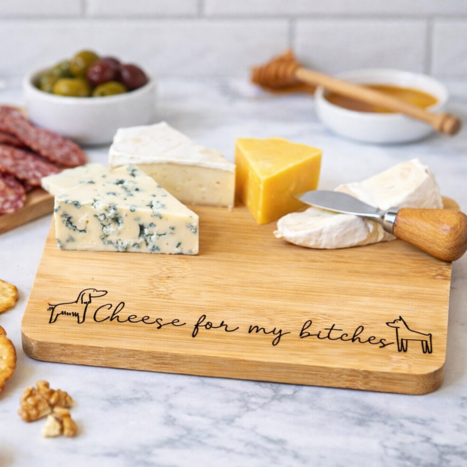 Cheese for my B's Bamboo Cutting Board