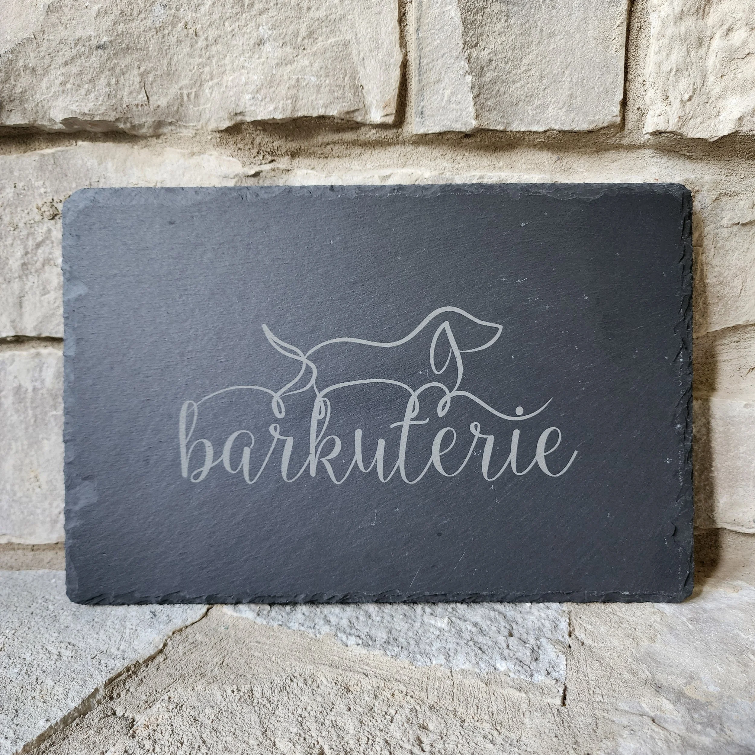 Barkuterie- Long Dog Slate Charcuterie Board
