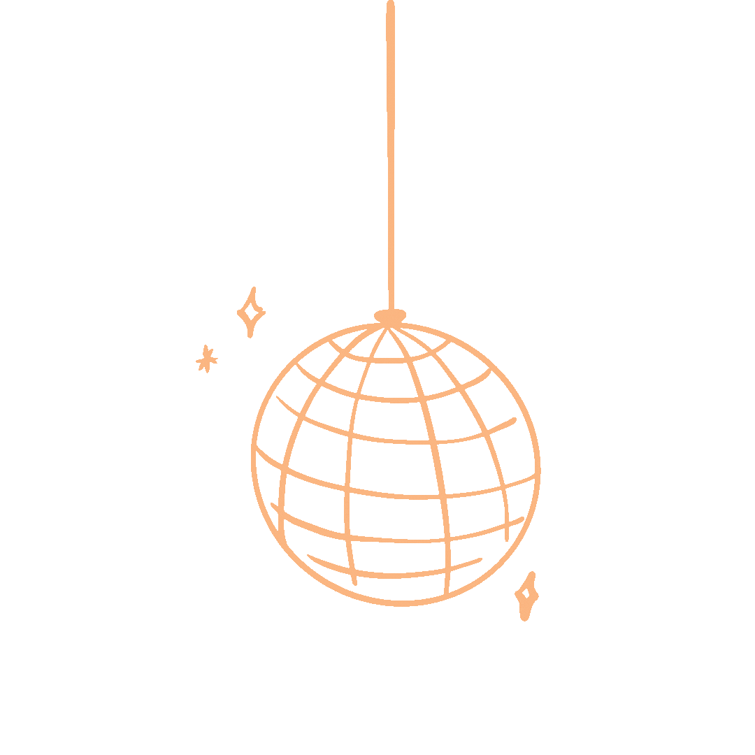 Animated Illustration: Sparkly Disco Ball